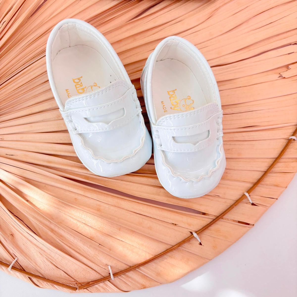 Mocassino Pelle Lucido Bianco Baby Chick - Noi da piccoli