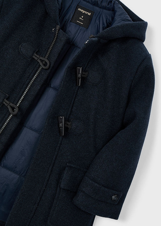 MONTGOMERY IN PANNO CON BOTTONCINI CLIP E ZIP MARINO - Noi da piccoli