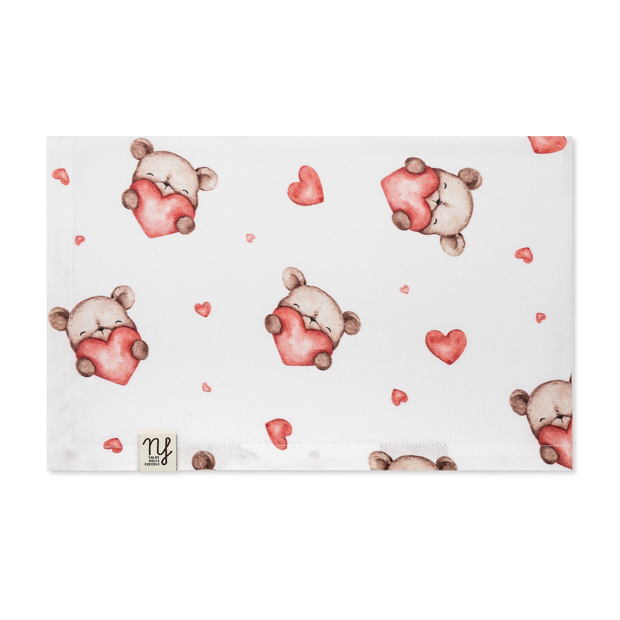 MUSSOLA 100% BAMBOO BIANCO LOVE ME - Noi da piccoli