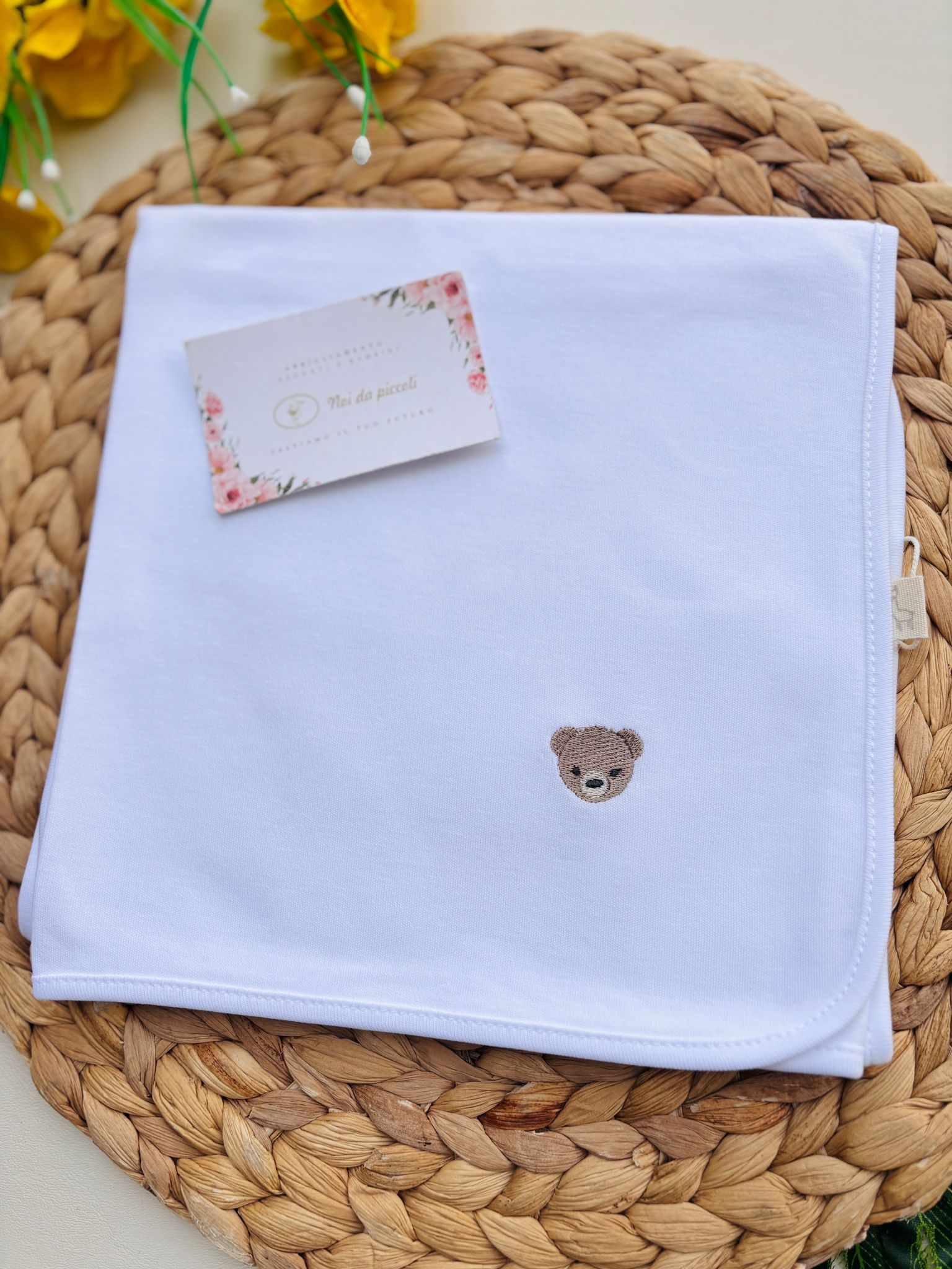 MUSSOLA 100 % COTONE BIANCO - Noi da piccoli