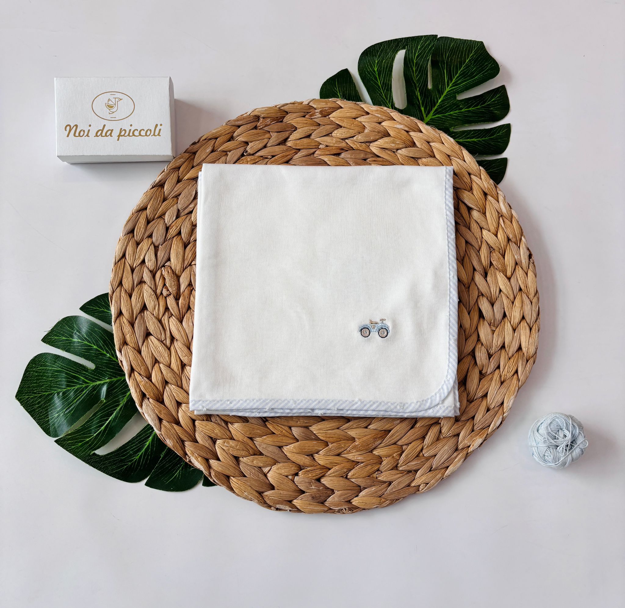 MUSSOLA 100 % COTONE BIANCO MACCHININA - Noi da piccoli