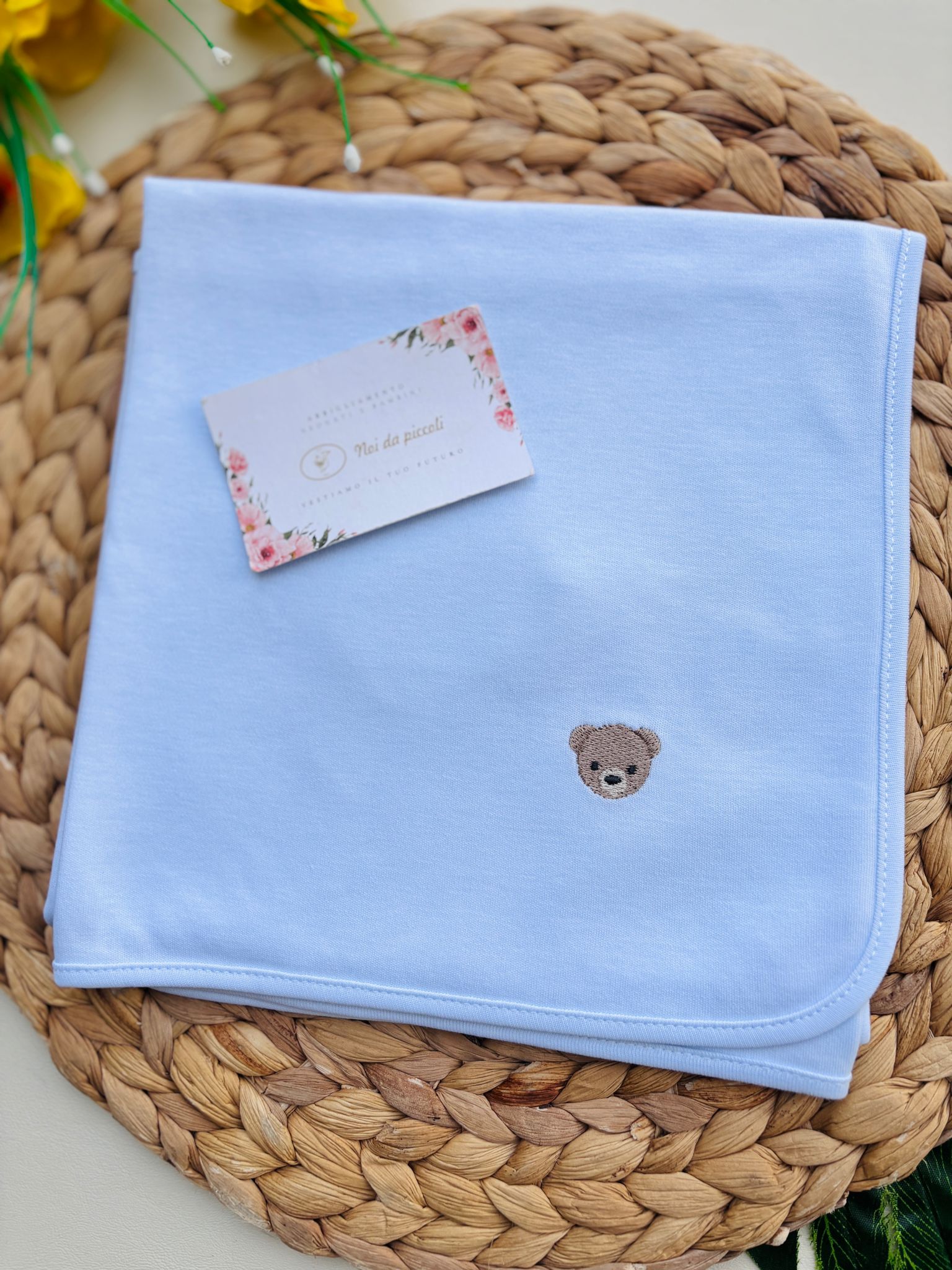 MUSSOLA 100 % COTONE CIELO - Noi da piccoli