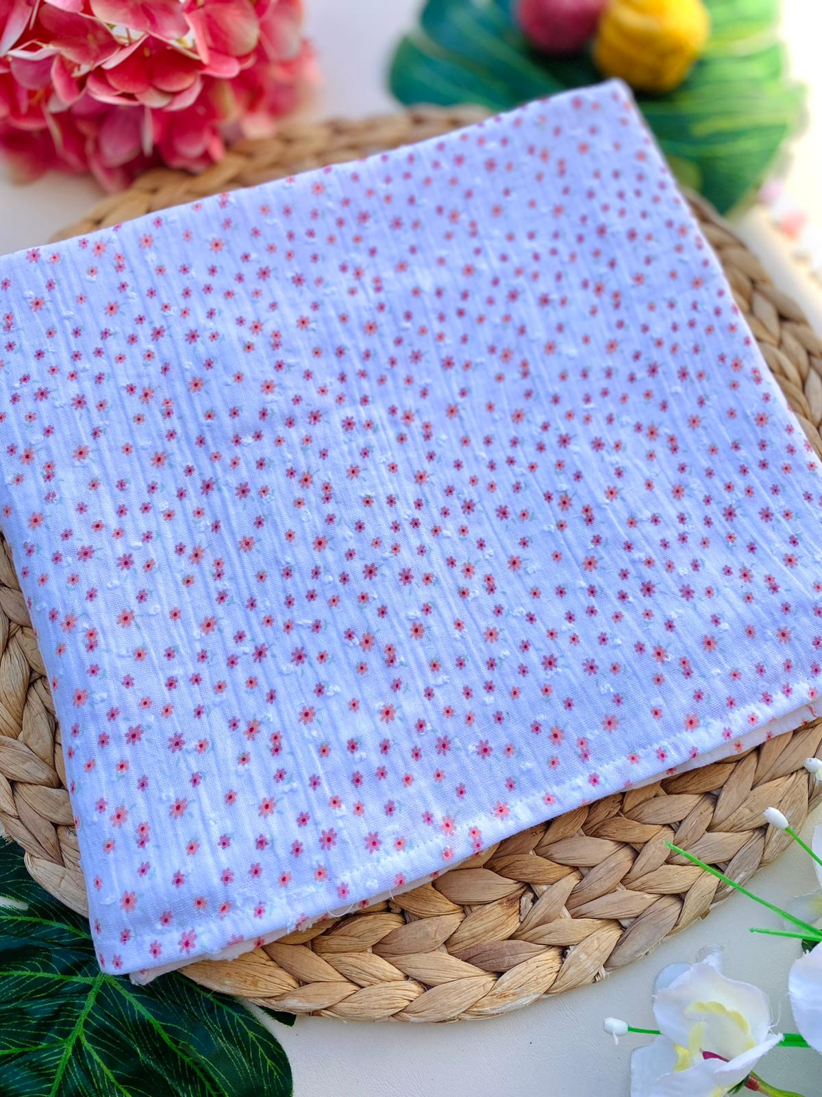 MUSSOLA 100 % COTONE Rosa - Noi da piccoli