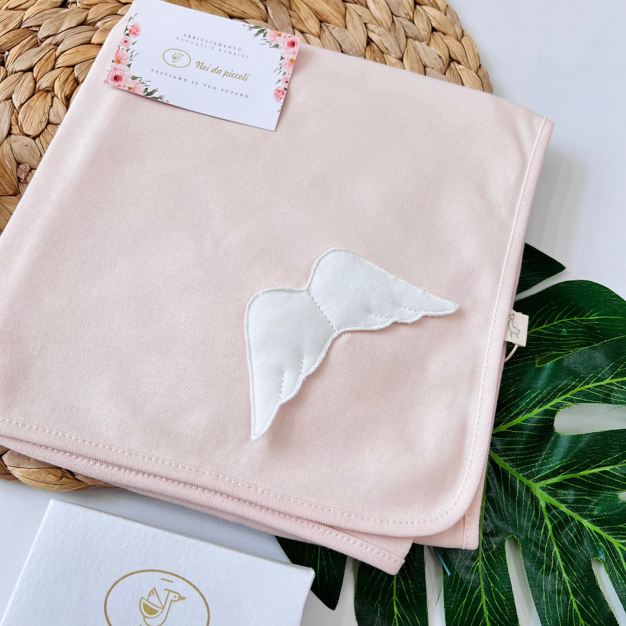 MUSSOLA ANGELS 100 % COTONE PEACH PINK - Noi da piccoli