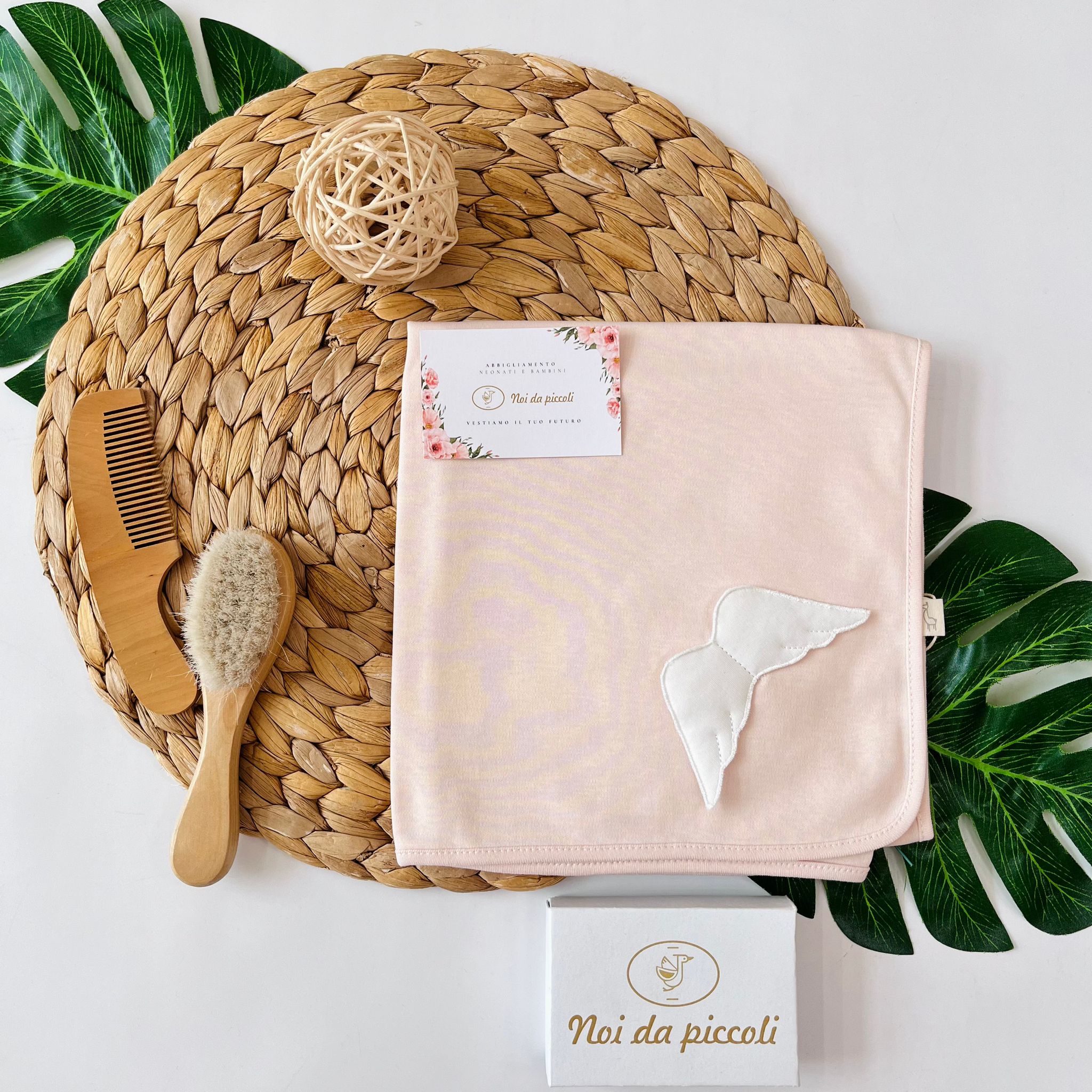 MUSSOLA ANGELS 100 % COTONE PEACH PINK - Noi da piccoli