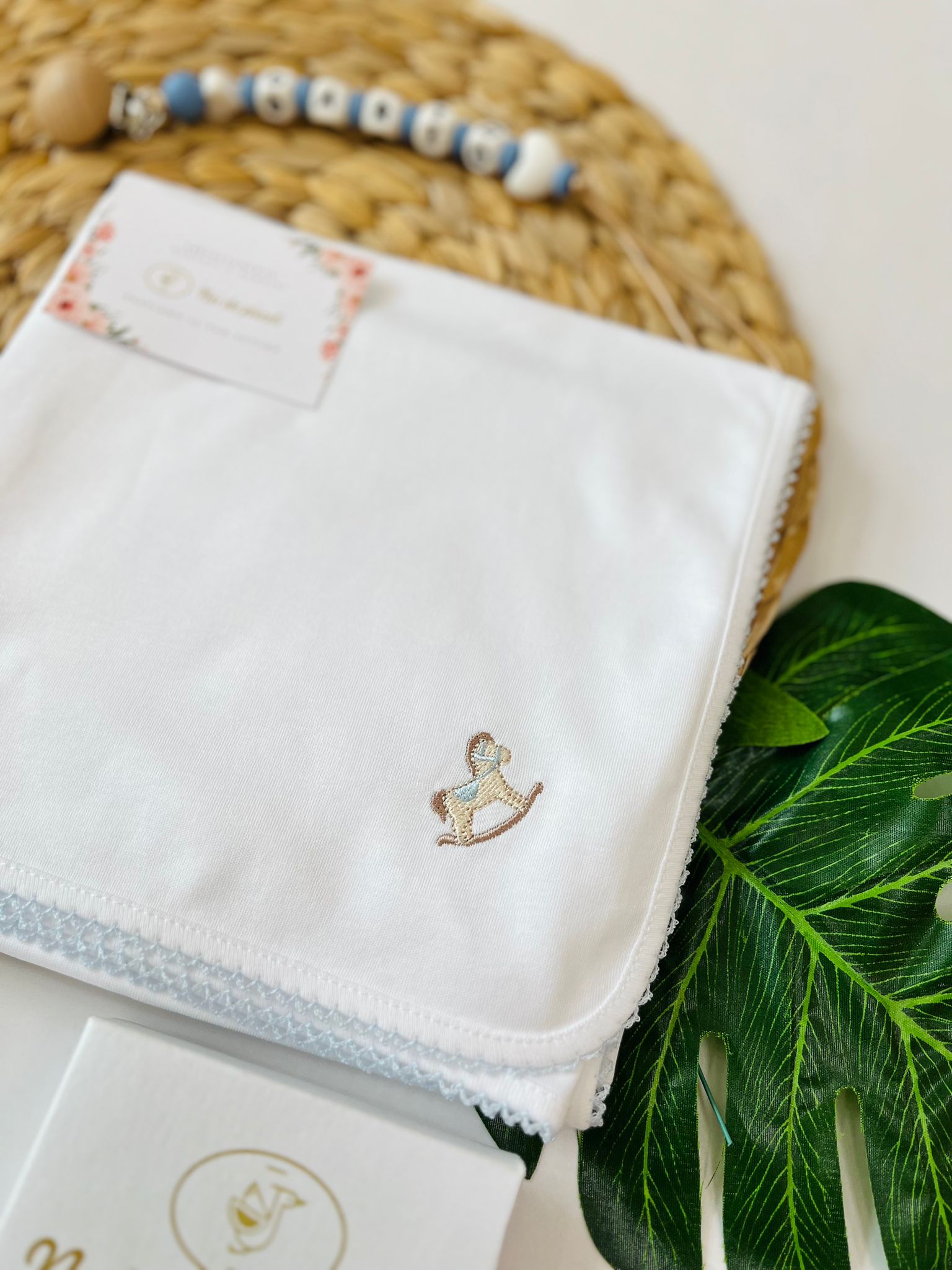 MUSSOLA CAVALLUCCIO 100 % COTONE CIELO - Noi da piccoli