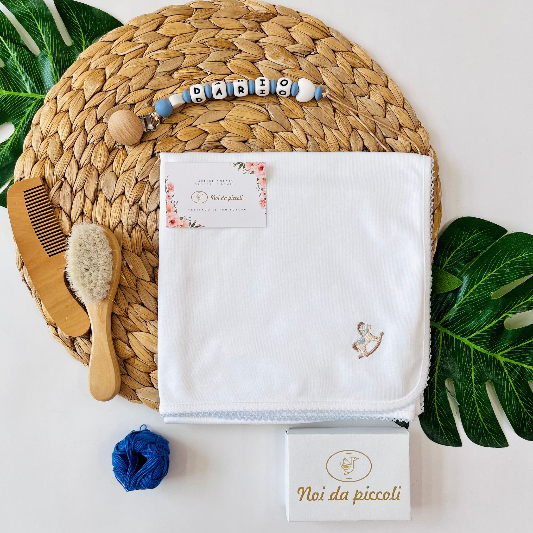 MUSSOLA CAVALLUCCIO 100 % COTONE CIELO - Noi da piccoli