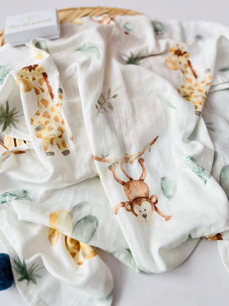 MUSSOLA FORESTA BAMBO 110X110CM VERDE - Noi da piccoli