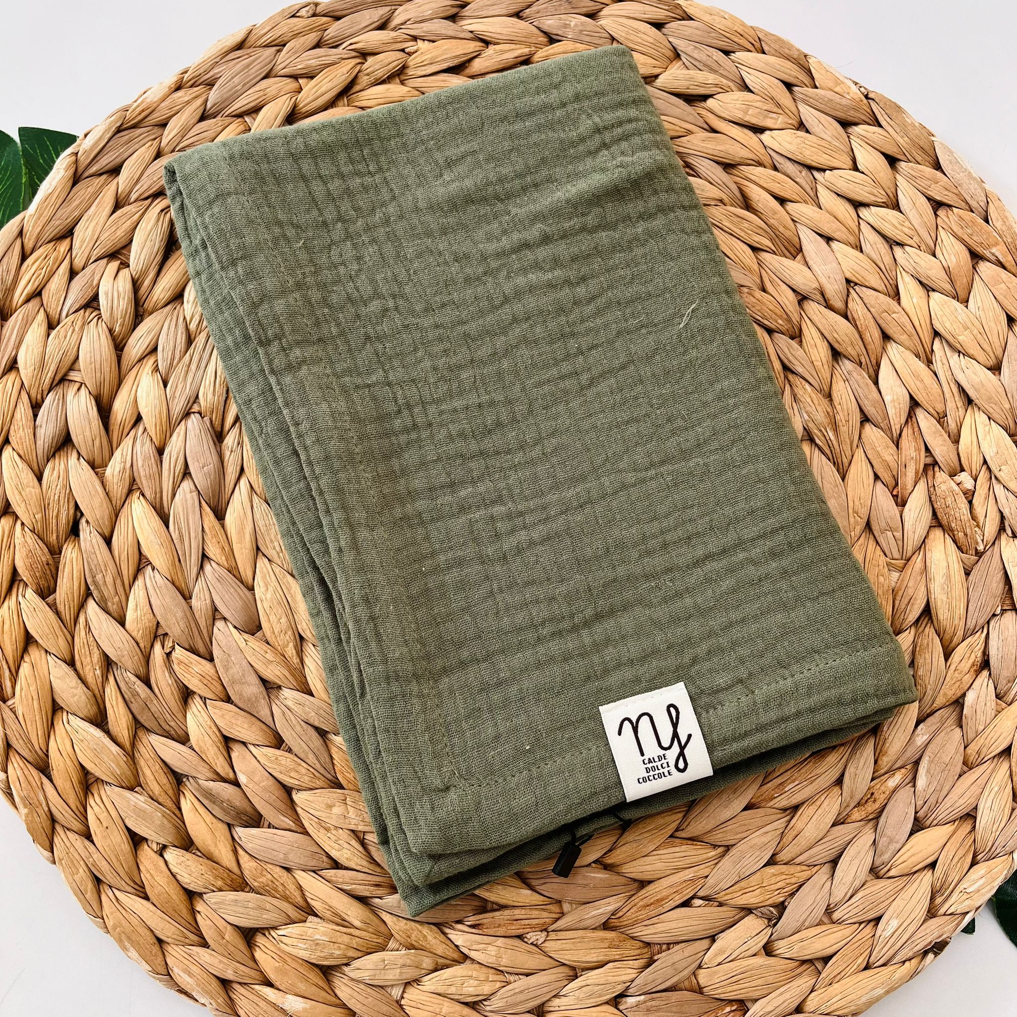 MUSSOLA GARZA DI COTONE VERDE ERBA - Noi da piccoli