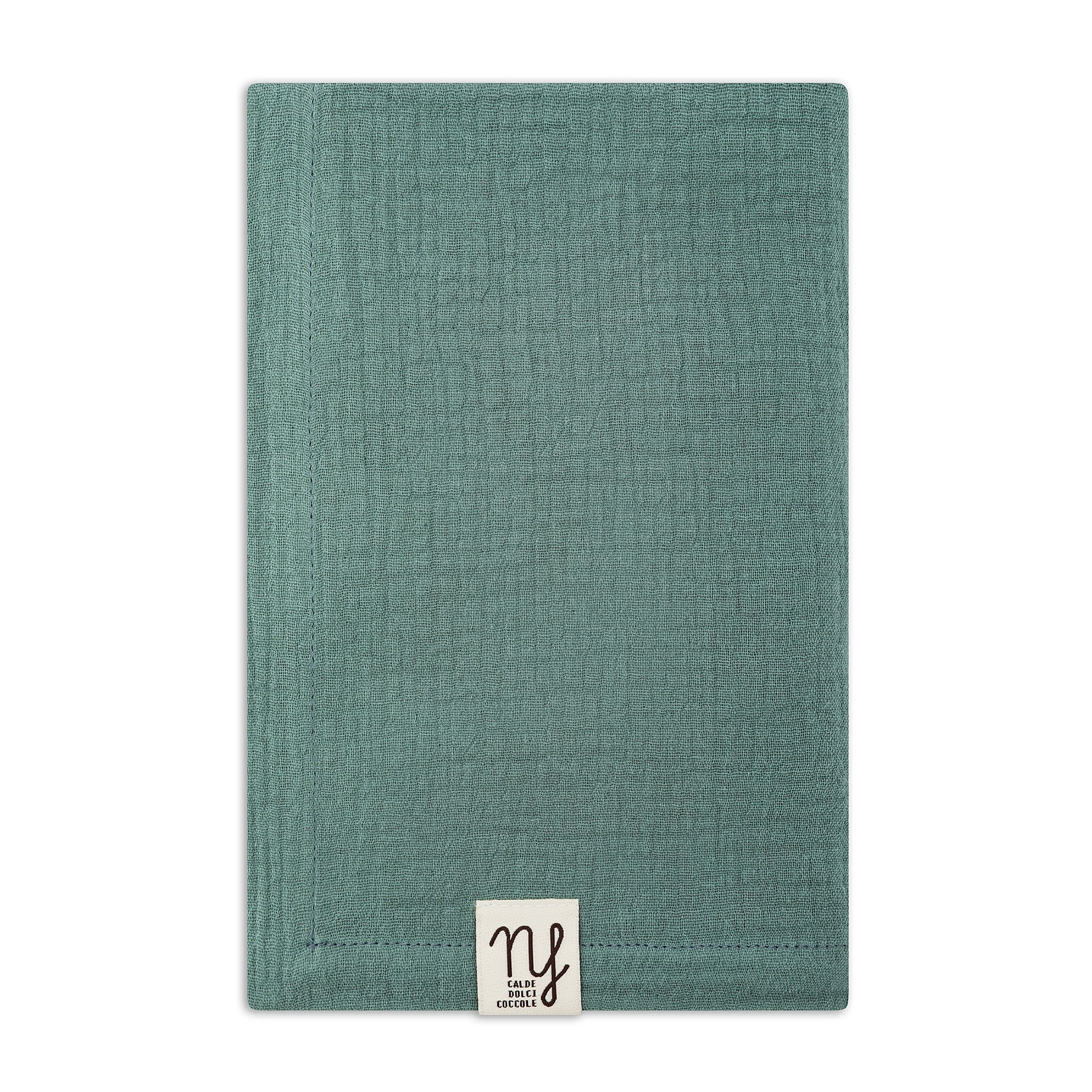 MUSSOLA GARZA DI COTONE VERDE POLVERE - Noi da piccoli