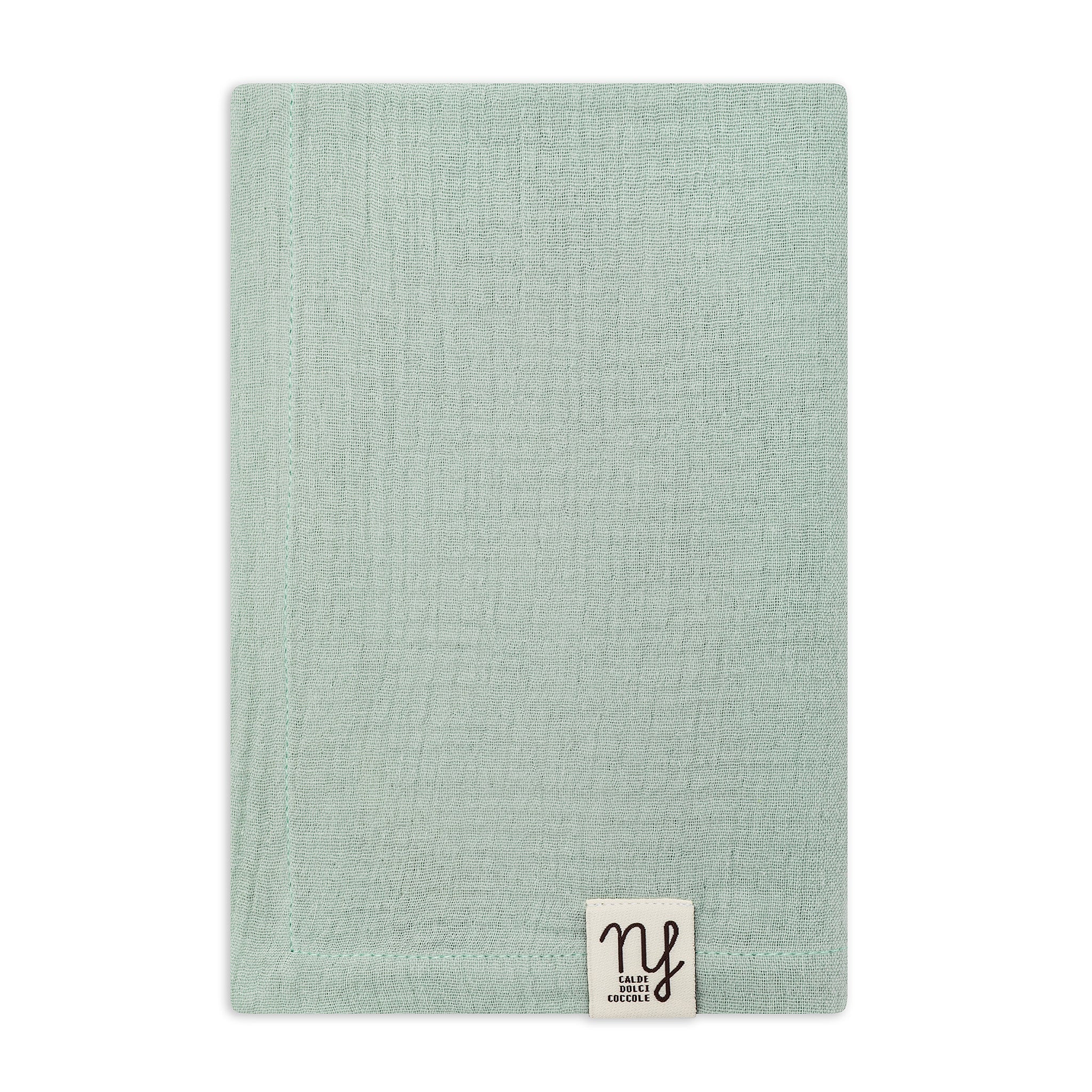 MUSSOLA GARZA DI COTONE VERDE SALVIA - Noi da piccoli