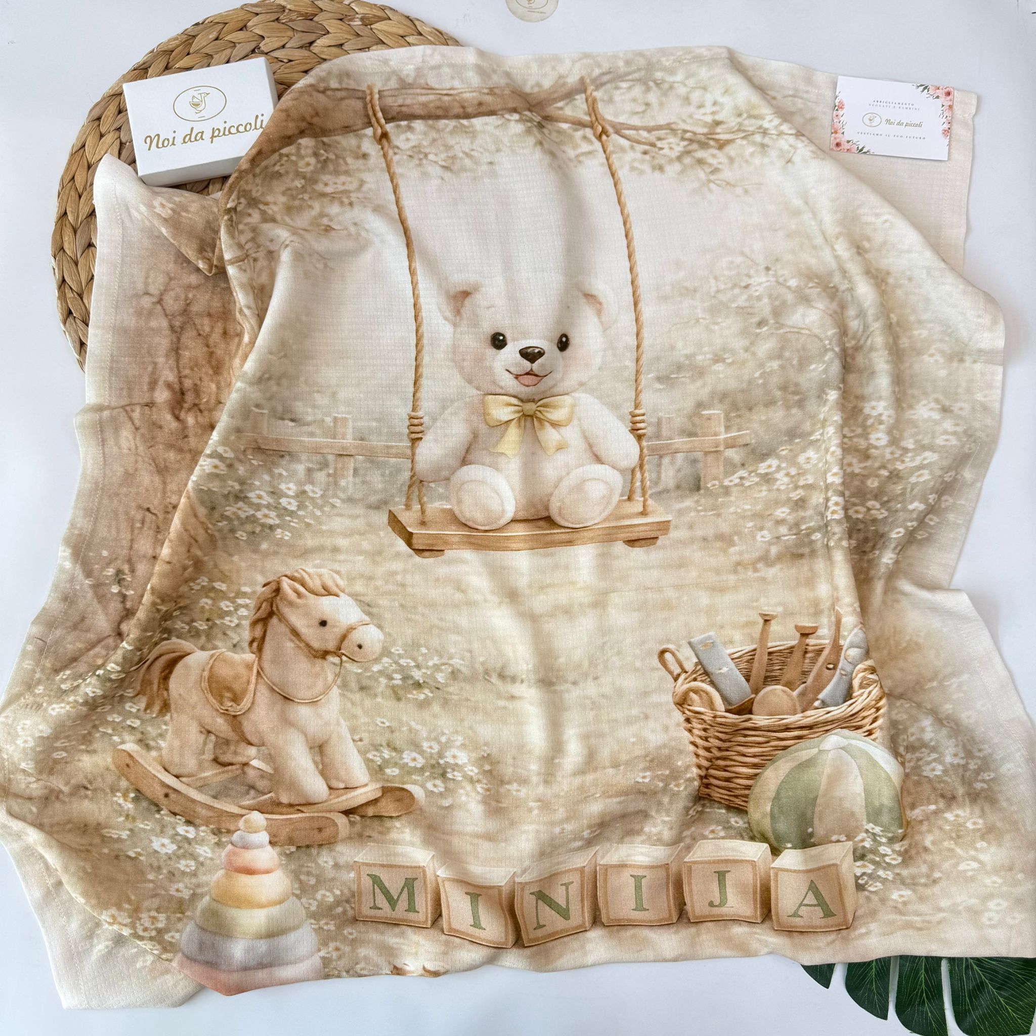 MUSSOLA GIOCHINI 100% BAMBOO BIANCO - Noi da piccoli