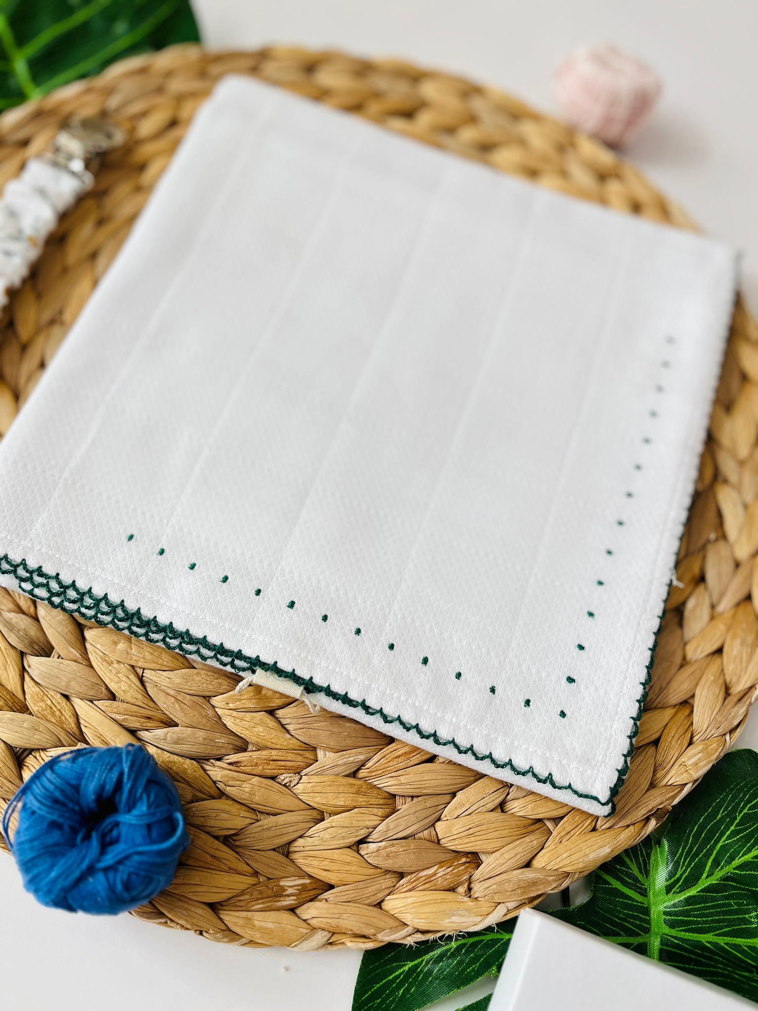 MUSSOLA PUNTINATA 100 % COTONE VERDE - Noi da piccoli