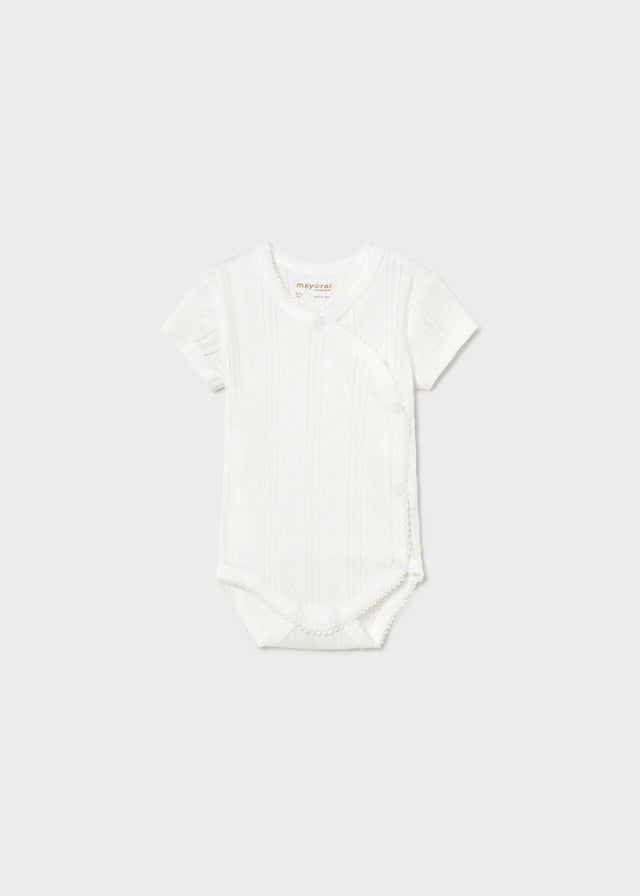 BODY CON DELICATI RICAMI COTONE CRUDO