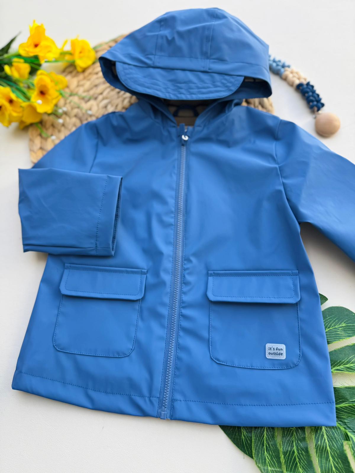 GIUBBOTTINO IMPERMEABILE COBALTO