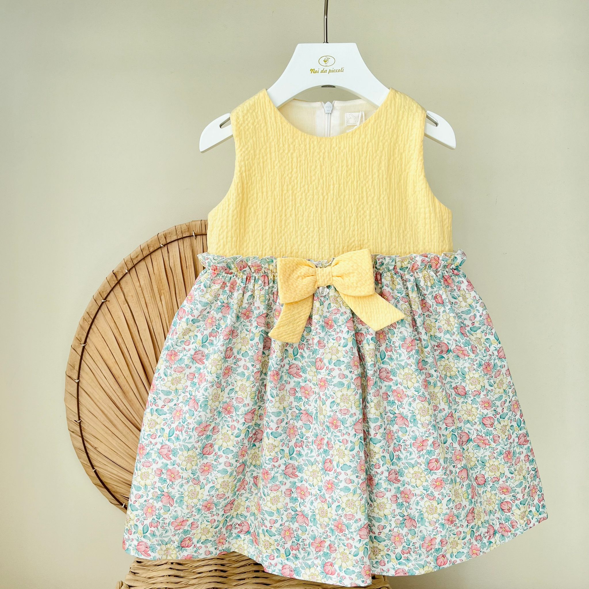 ABITINO 100 % COTONE GIALLO FIORI