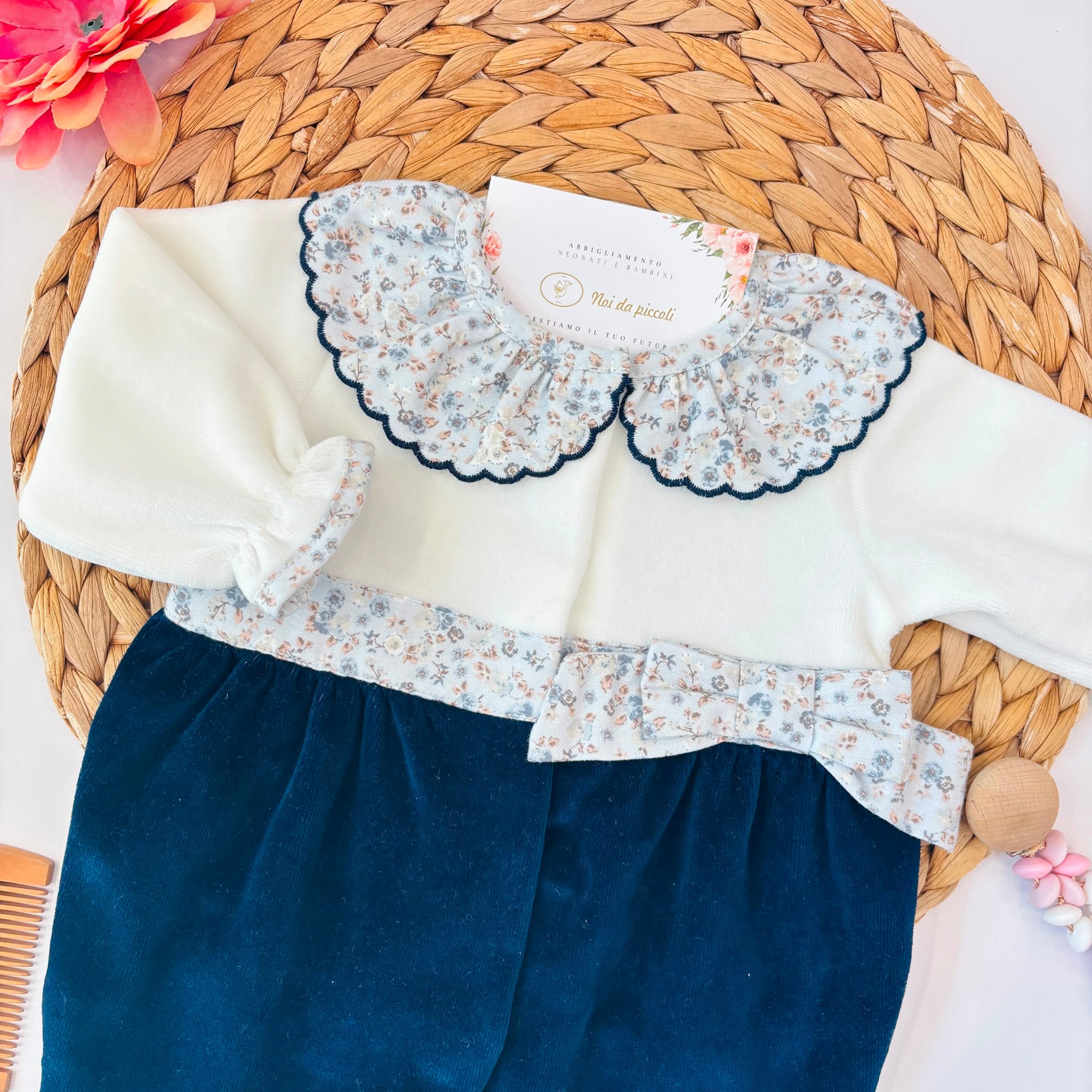 TUTINA IN CINIGLIA NOTTE FIORITA BLU