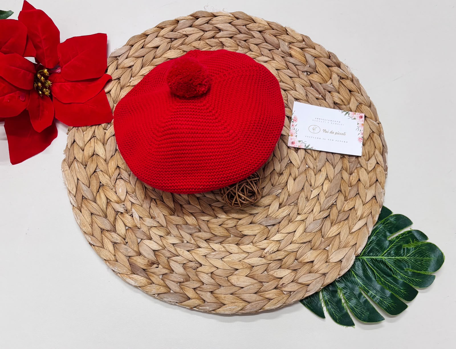 cappellino COTONE CALDO ROSSO