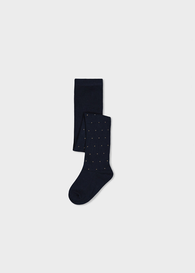 COLLANT IN COTONE CALDO BLU