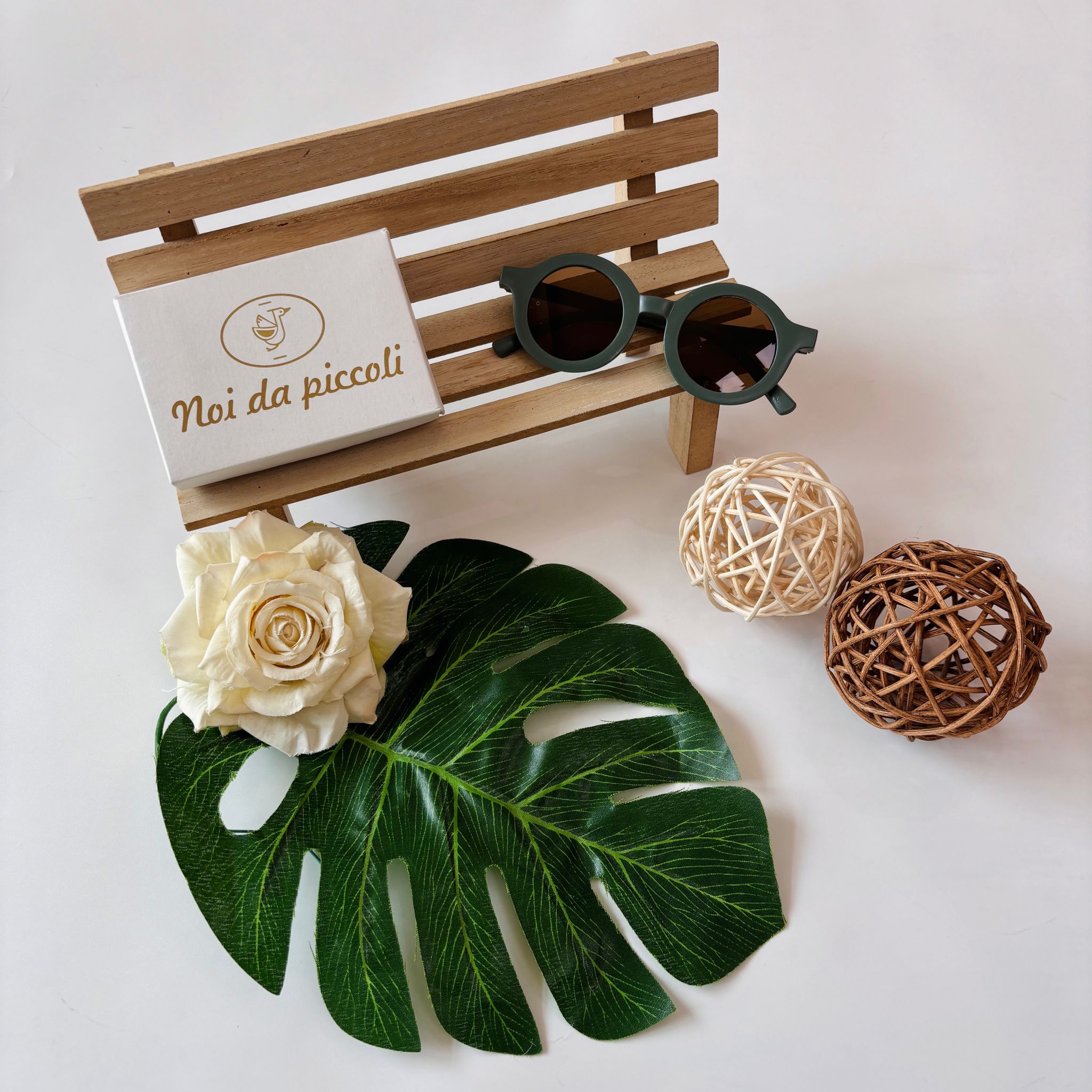 OCCHIALE TONDO VERDE MILITARE - Noi da piccoli