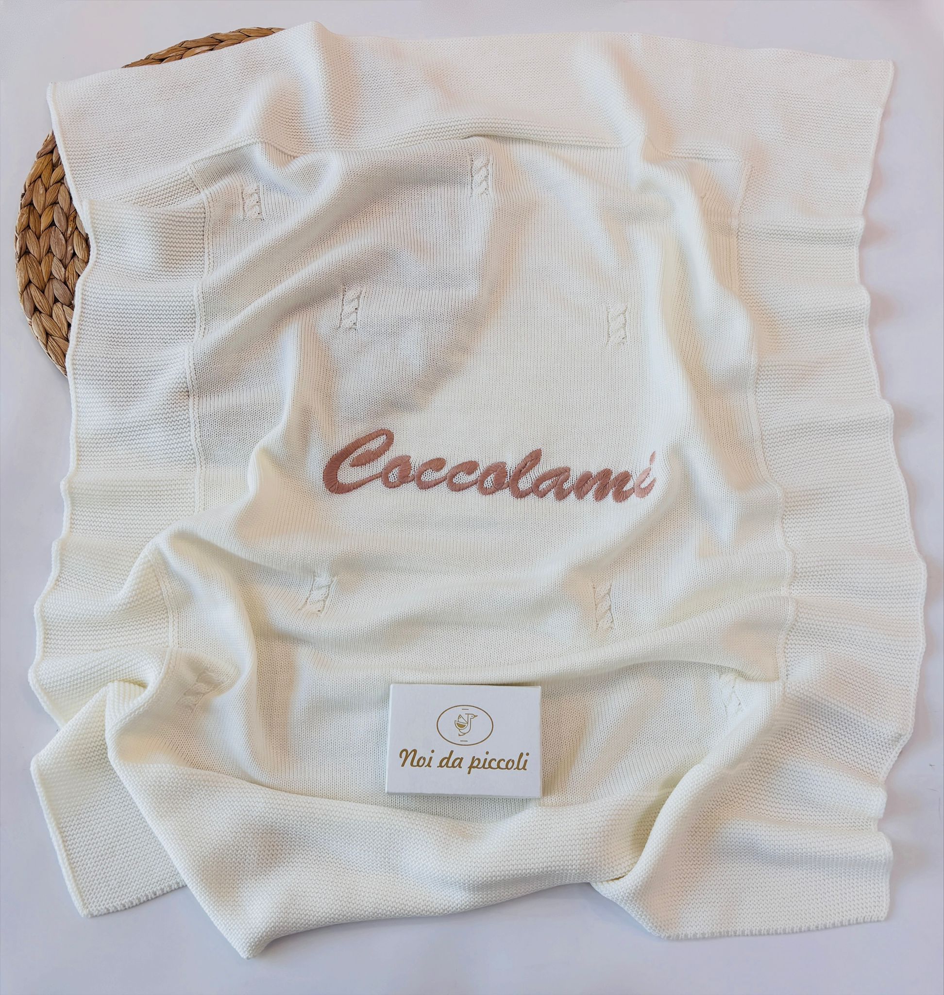 COPERTINA COCCOLAMI PURA LANA PANNA