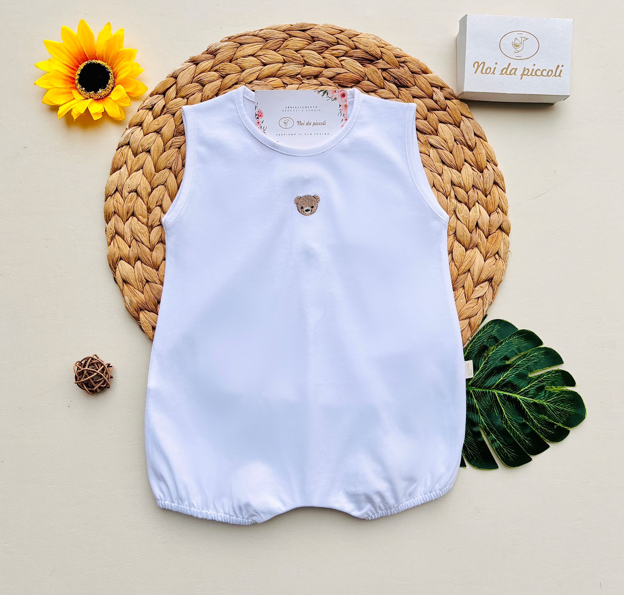 PAGLIACCETTO 100 % COTONE BIANCO - Noi da piccoli