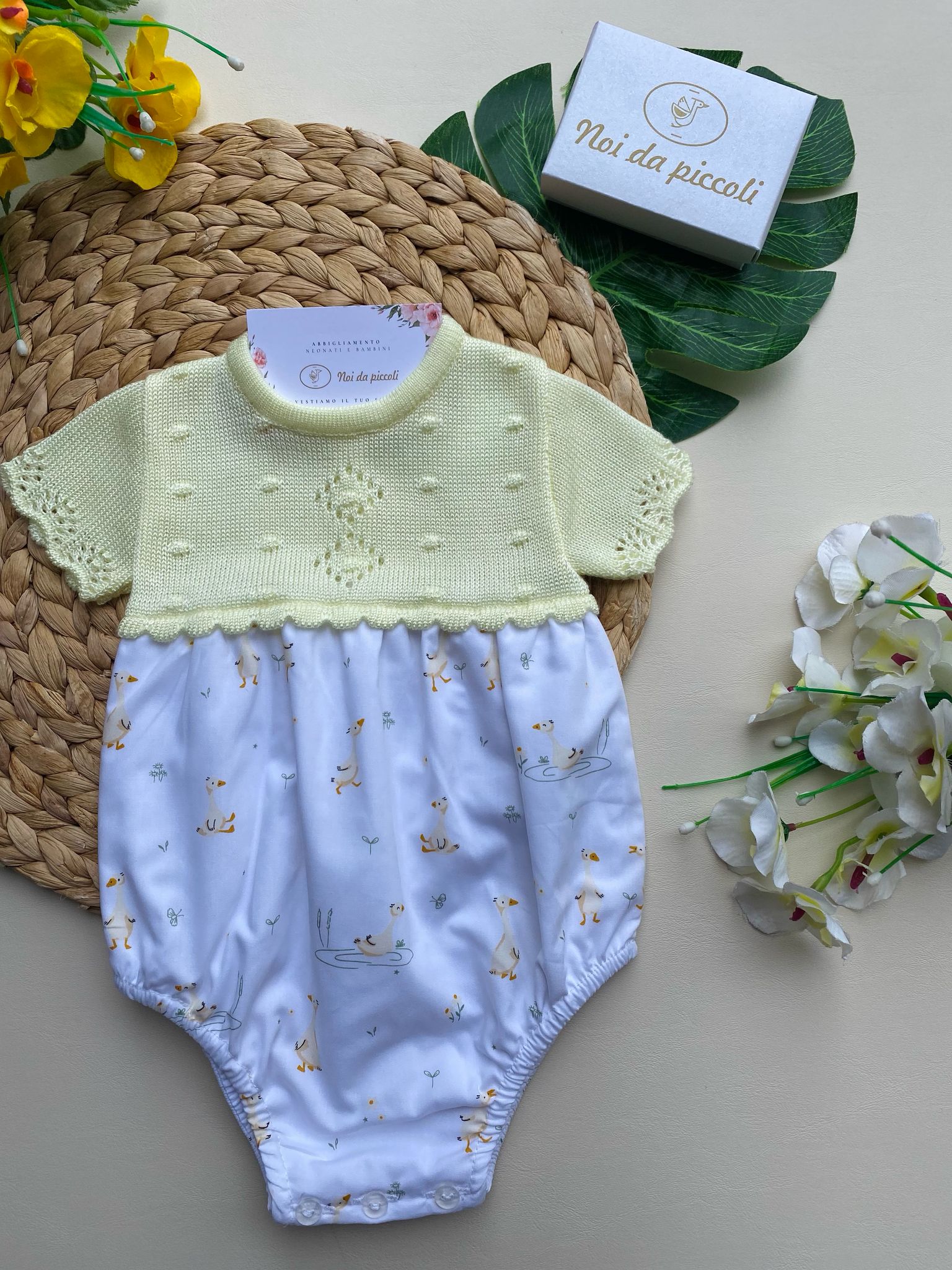 PAGLIACCETTO 100 % COTONE Giallo - Noi da piccoli