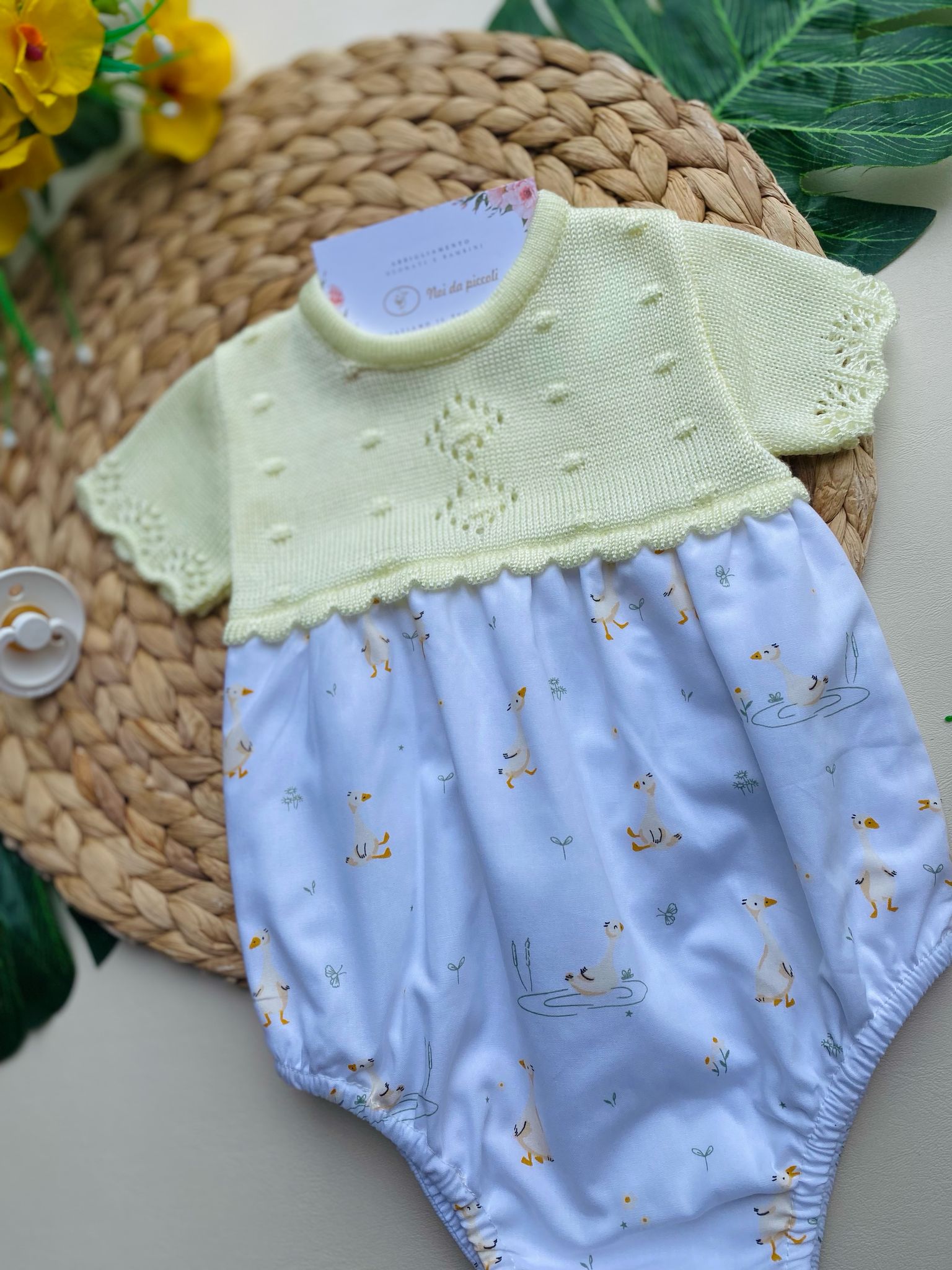 PAGLIACCETTO 100 % COTONE Giallo - Noi da piccoli