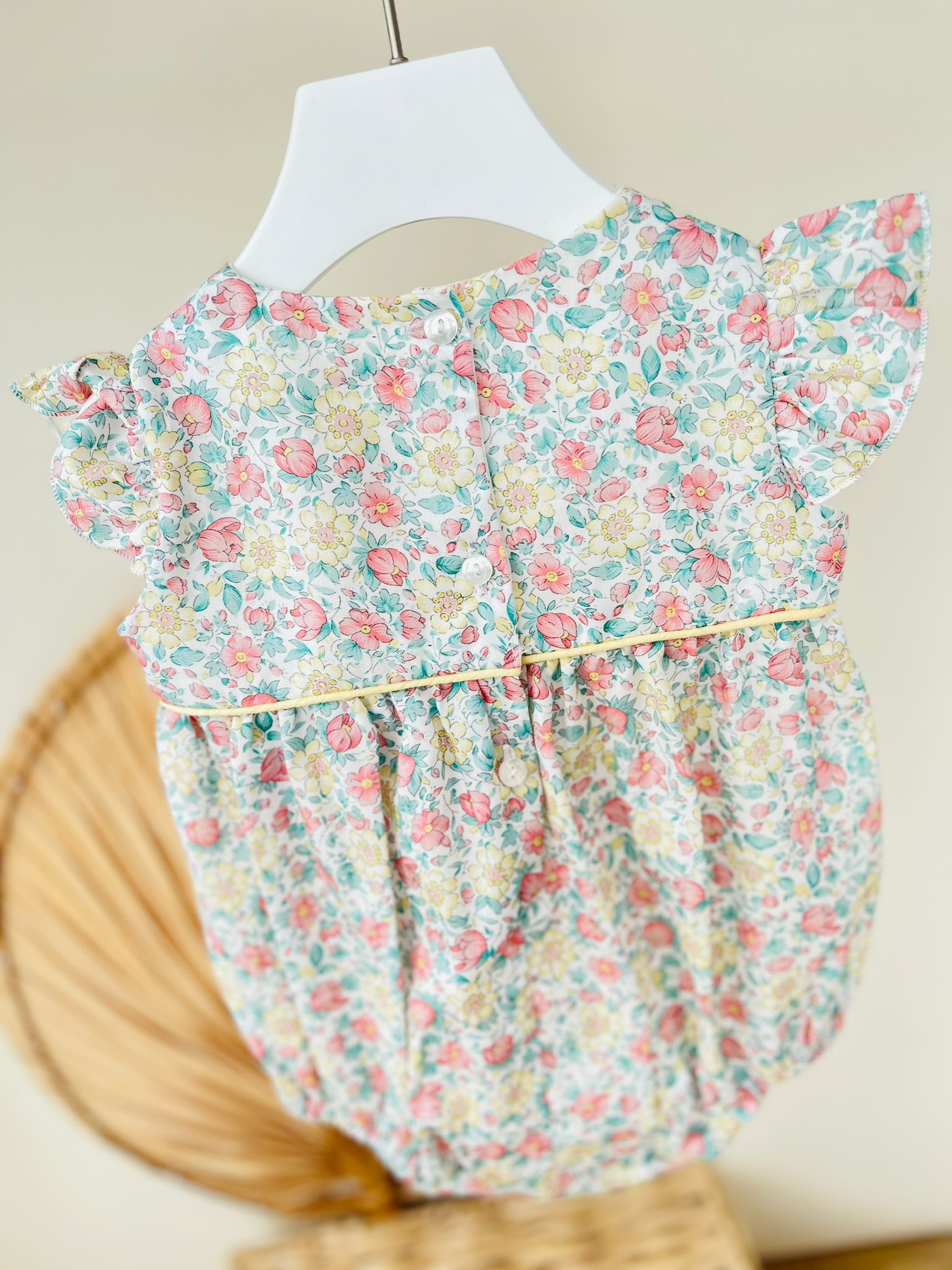 PAGLIACCETTO 100 % COTONE GIALLO FIORI - Noi da piccoli