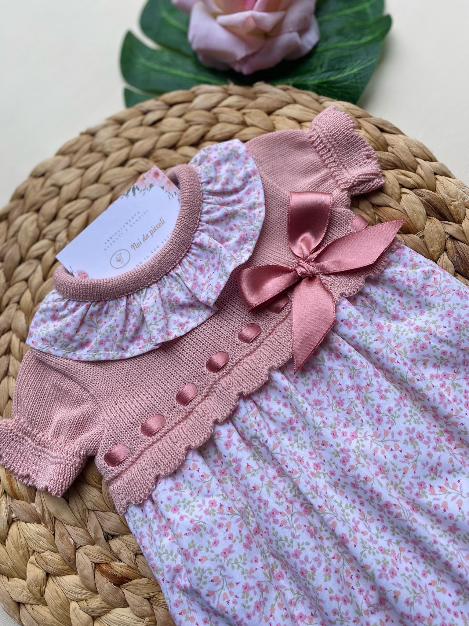 PAGLIACCETTO 100 % COTONE Rosa - Noi da piccoli