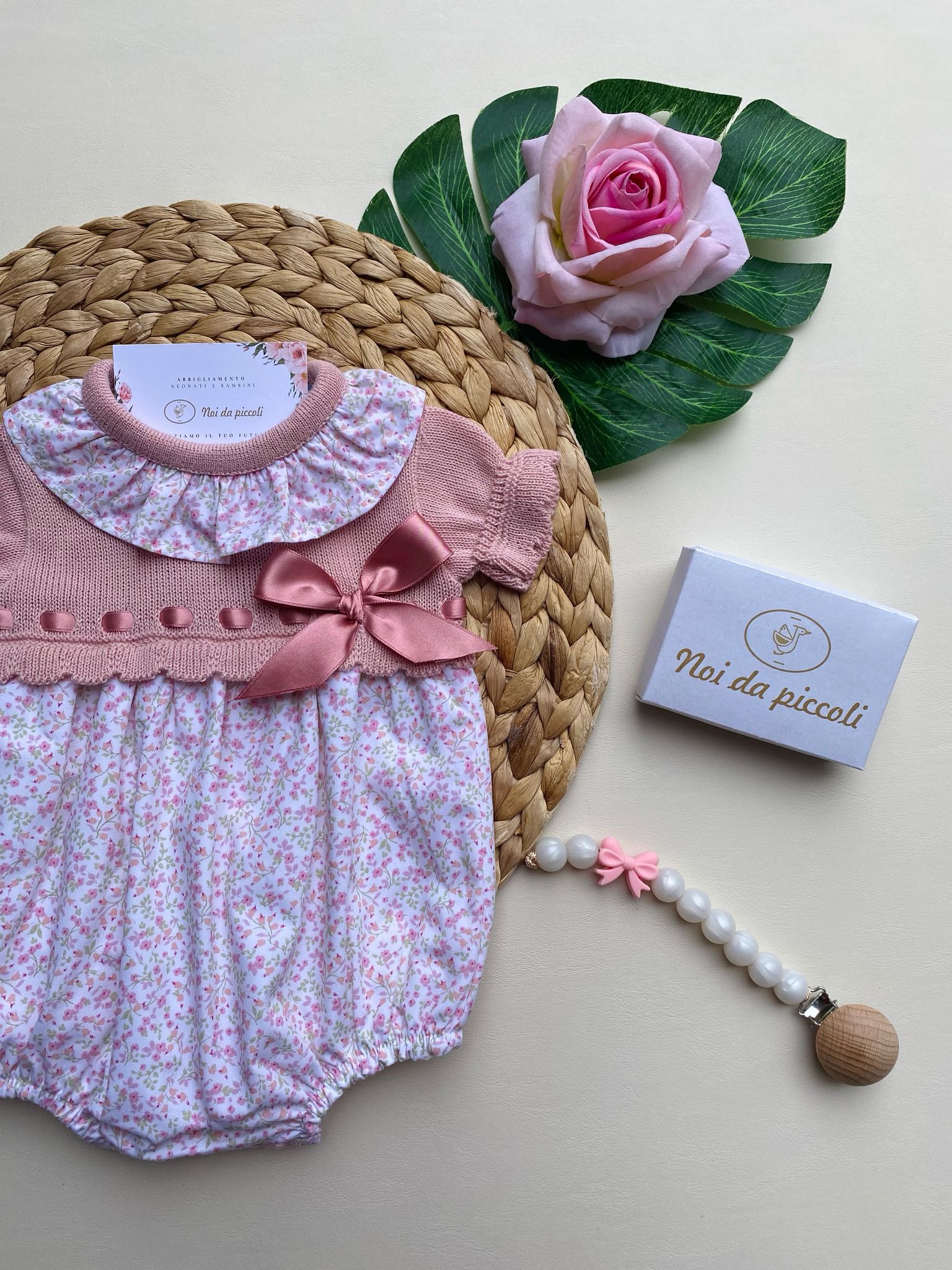 PAGLIACCETTO 100 % COTONE Rosa - Noi da piccoli