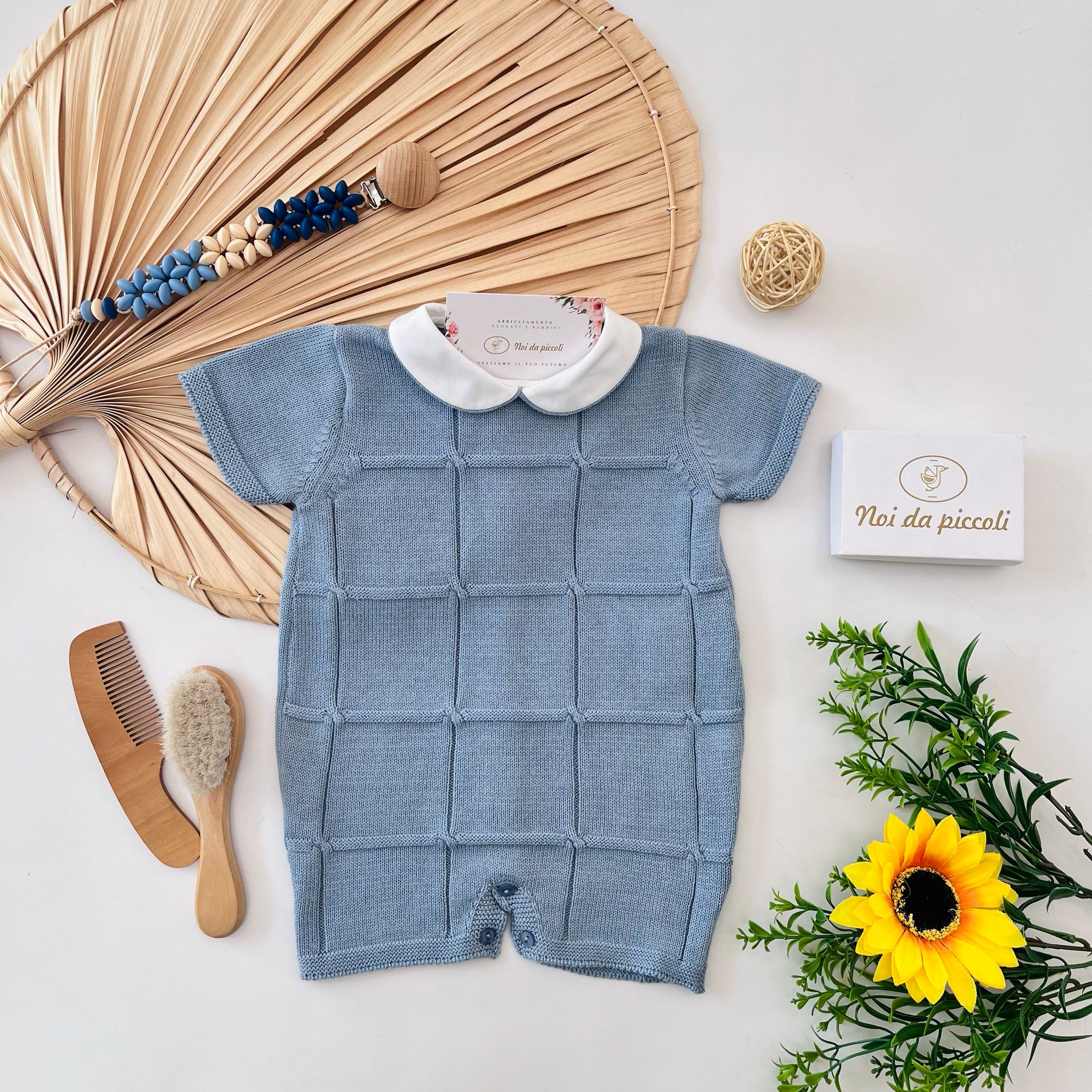 PAGLIACCETTO 100% FILO DI COTONE AVION COLLETTO BIANCO - Noi da piccoli