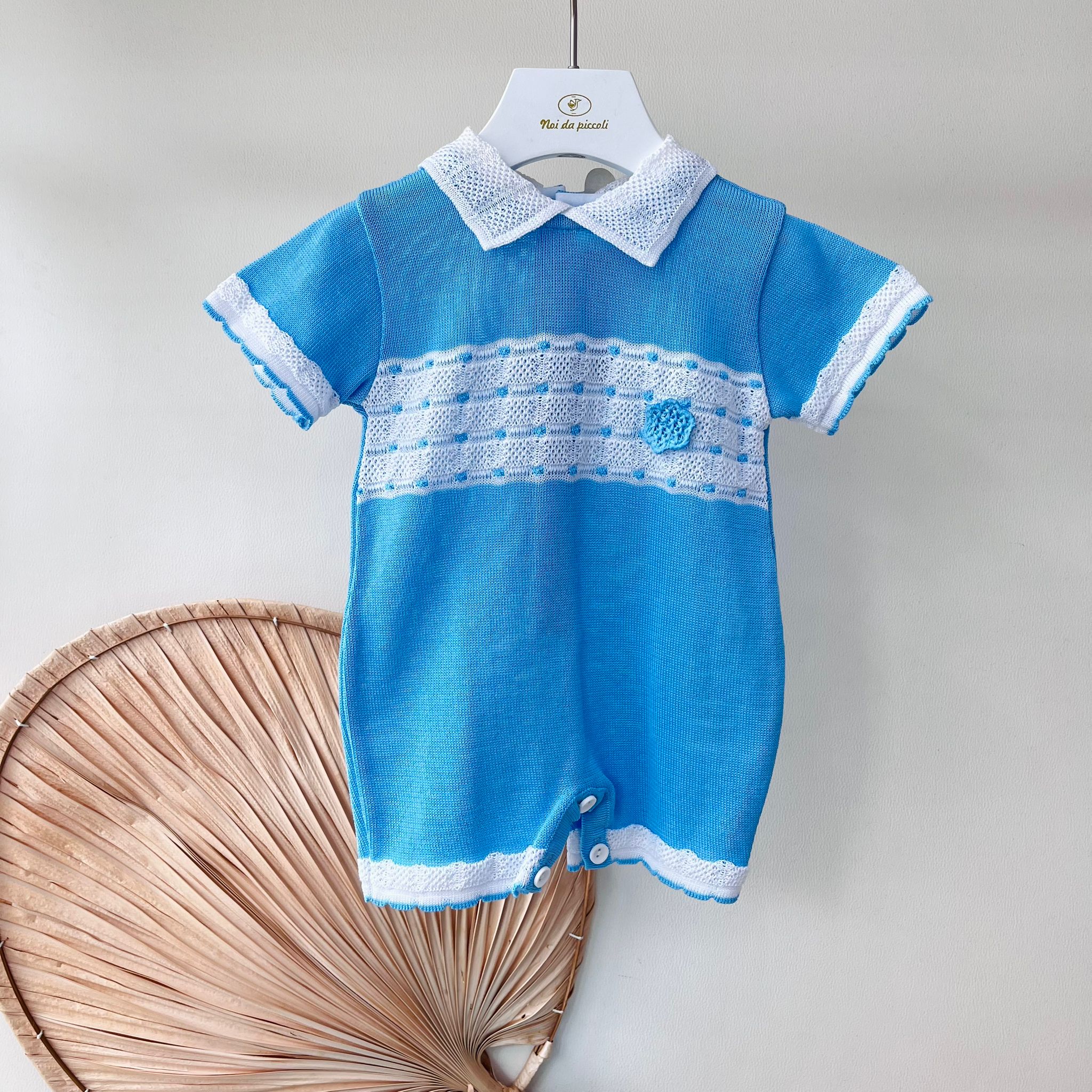 PAGLIACCETTO 100% FILO DI COTONE AZZURRO - Noi da piccoli