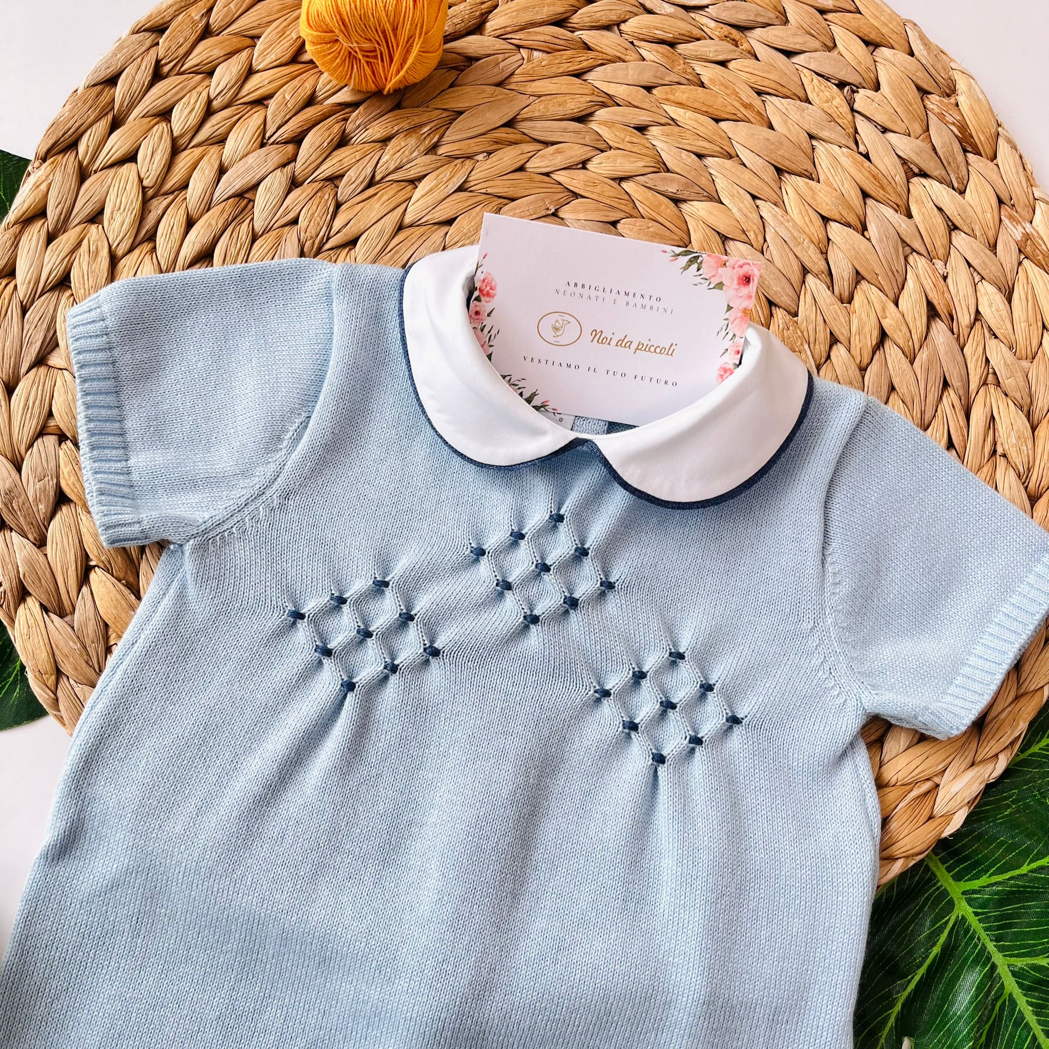 PAGLIACCETTO 100% FILO DI COTONE CELESTE - Noi da piccoli