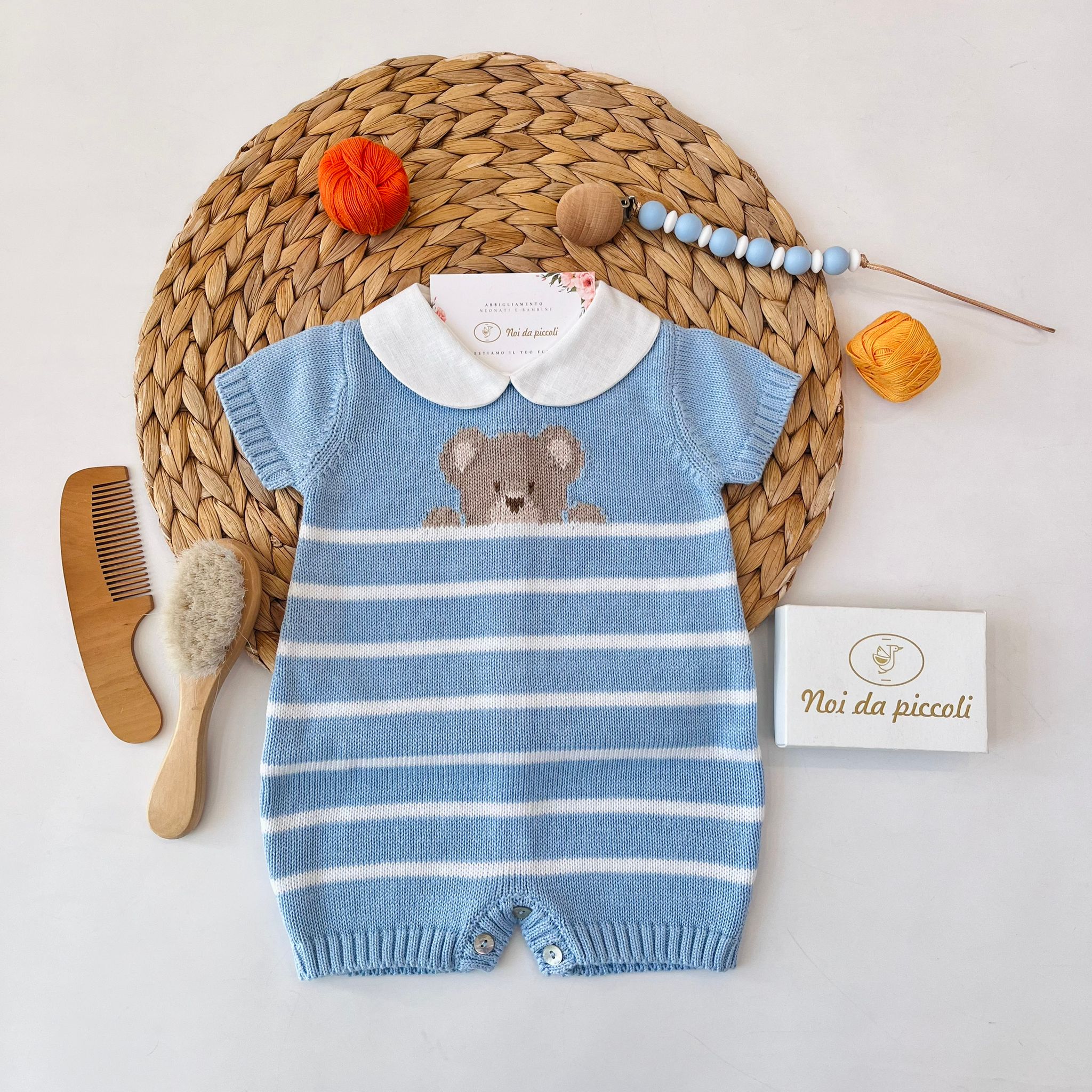 PAGLIACCETTO 100% FILO DI COTONE CIELO - Noi da piccoli