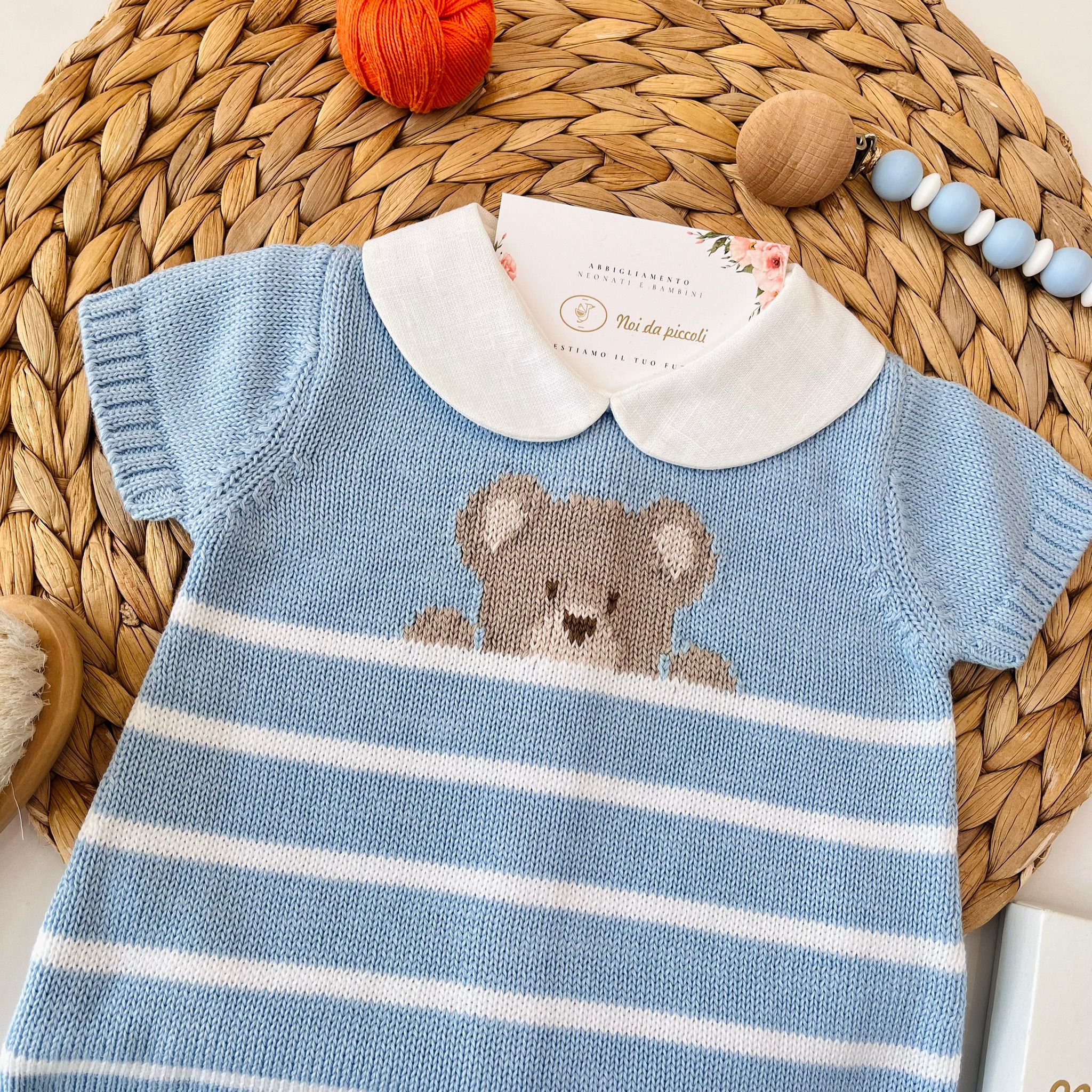 PAGLIACCETTO 100% FILO DI COTONE CIELO - Noi da piccoli