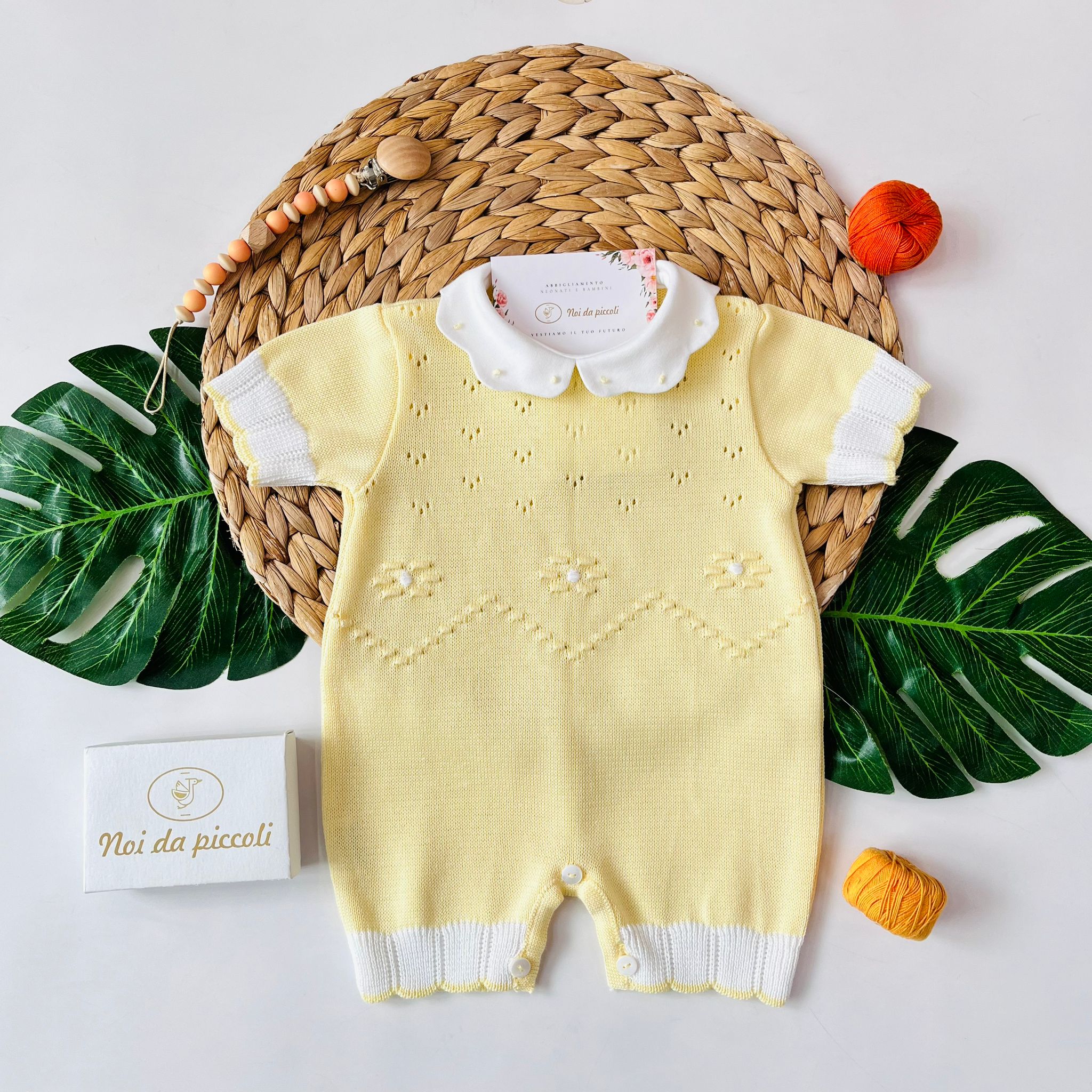 PAGLIACCETTO 100% FILO DI COTONE GIALLO - Noi da piccoli