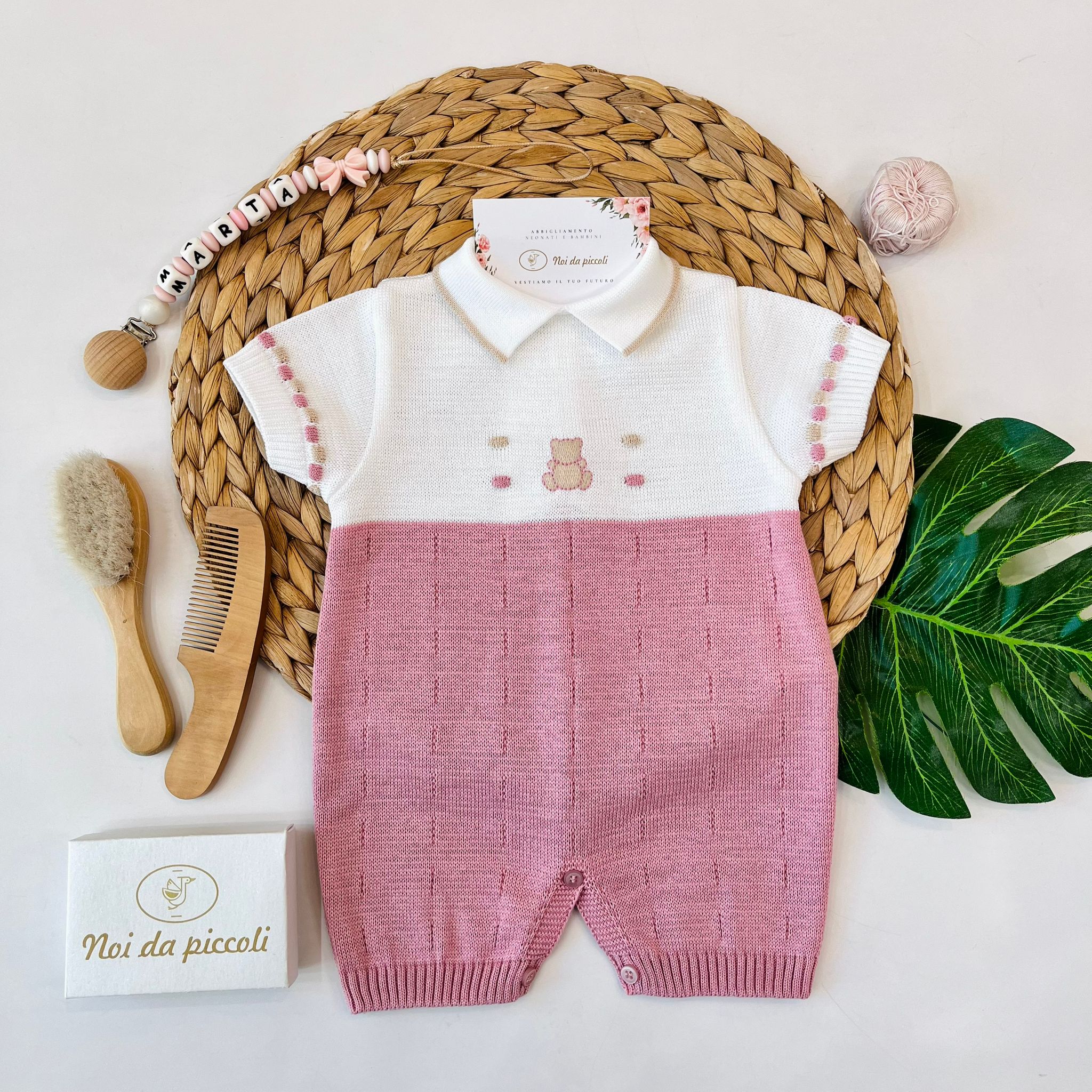 PAGLIACCETTO 100% FILO DI COTONE MELOGRANO SABBIA - Noi da piccoli