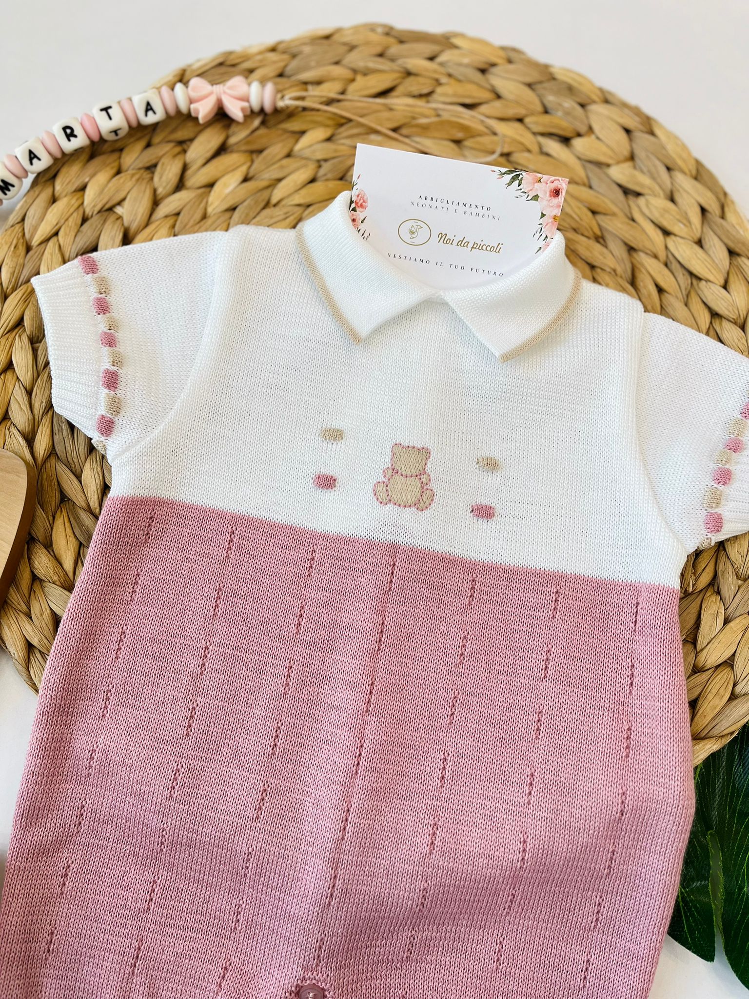 PAGLIACCETTO 100% FILO DI COTONE MELOGRANO SABBIA - Noi da piccoli