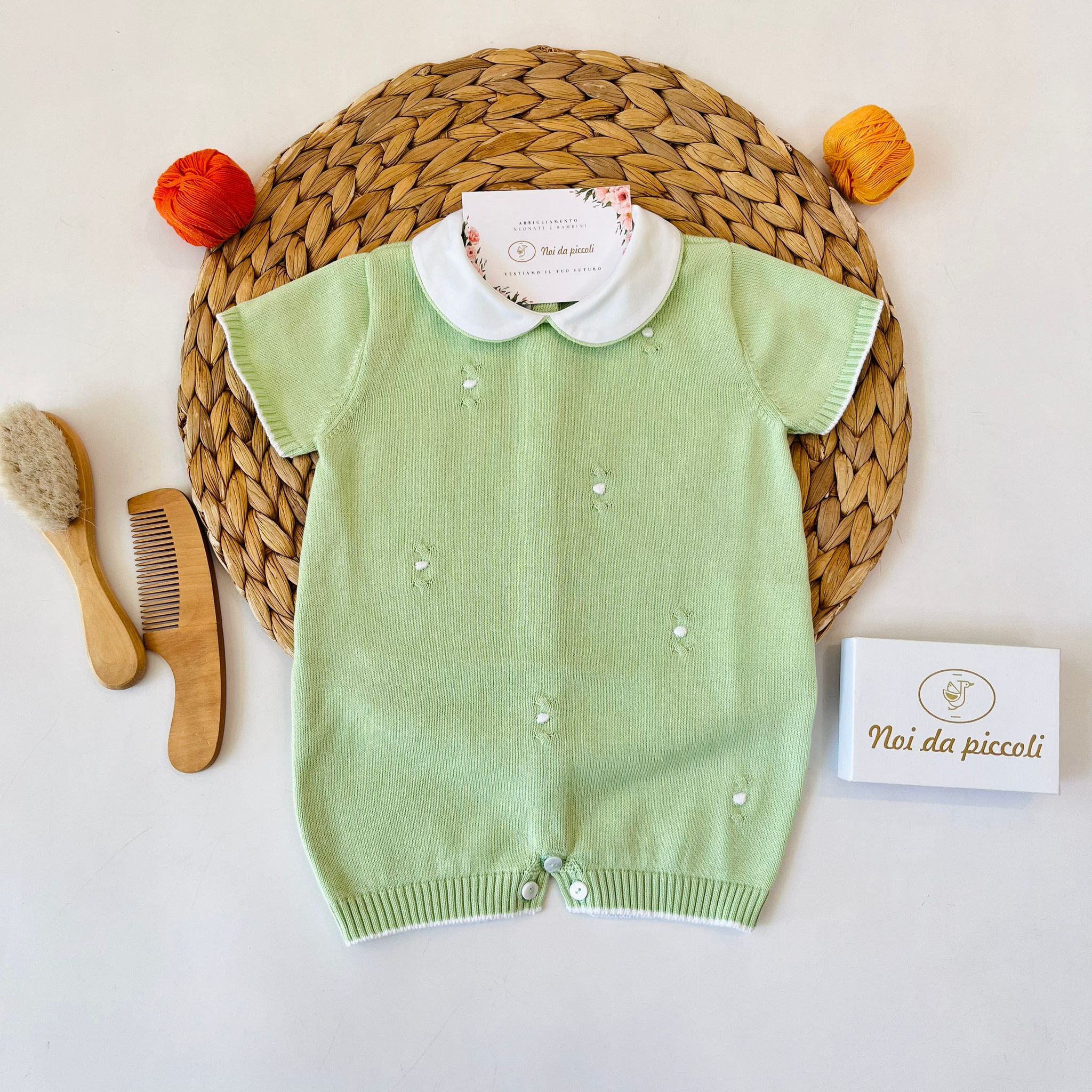 PAGLIACCETTO 100% FILO DI COTONE VERDE - Noi da piccoli