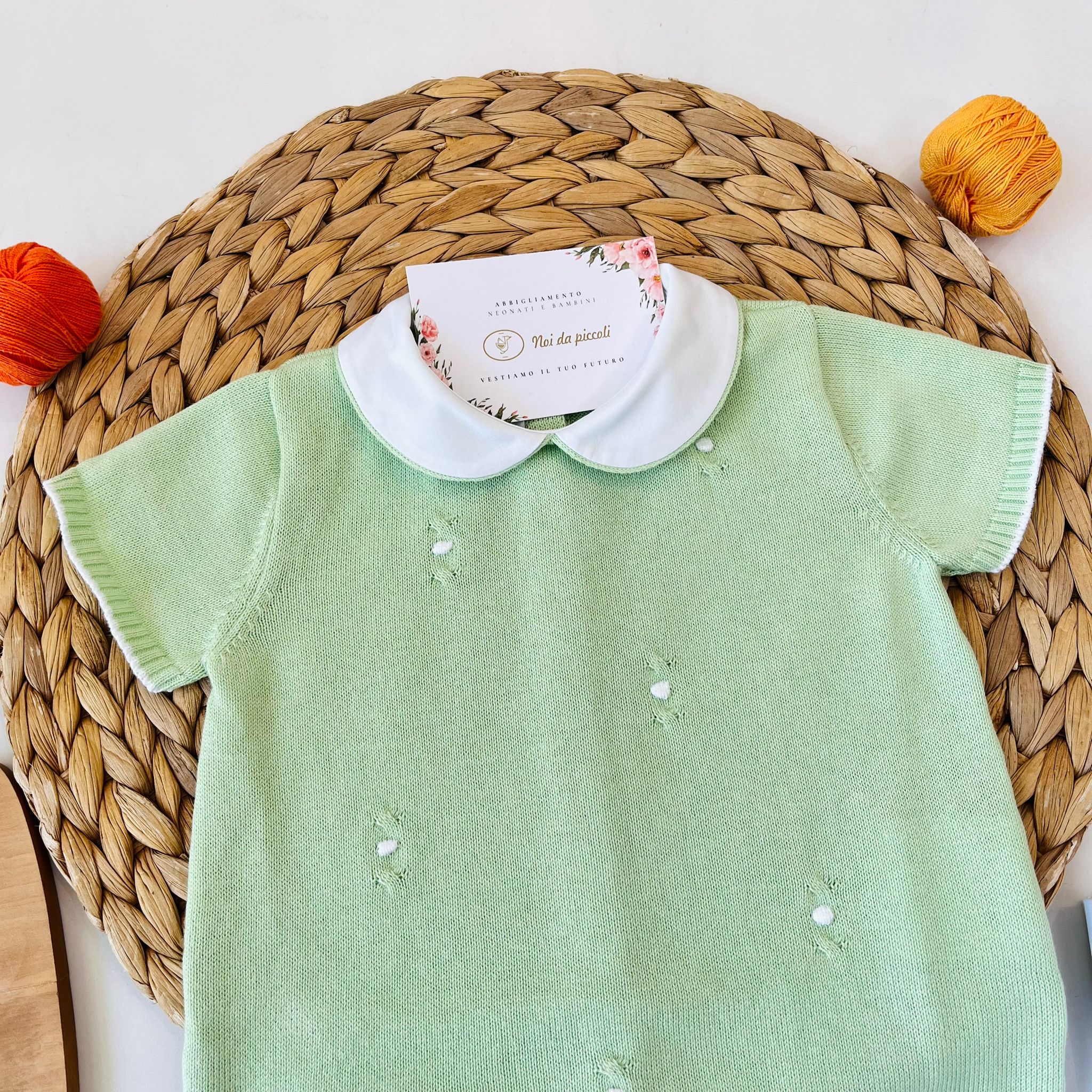 PAGLIACCETTO 100% FILO DI COTONE VERDE - Noi da piccoli