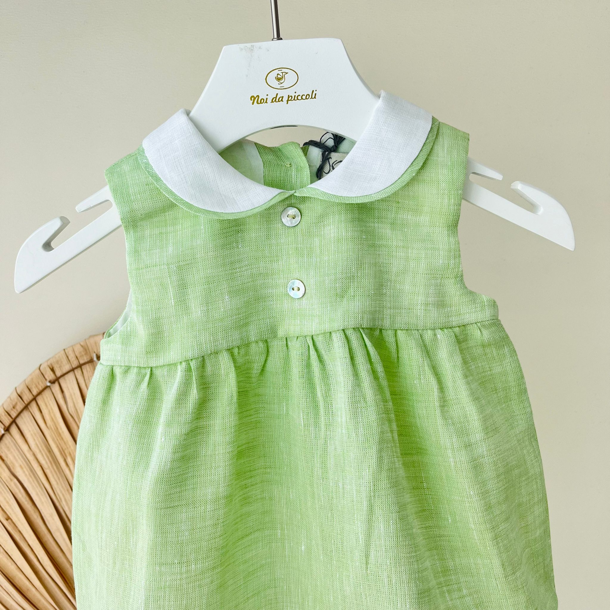 PAGLIACCETTO 100% PURO LINO VERDE - Noi da piccoli