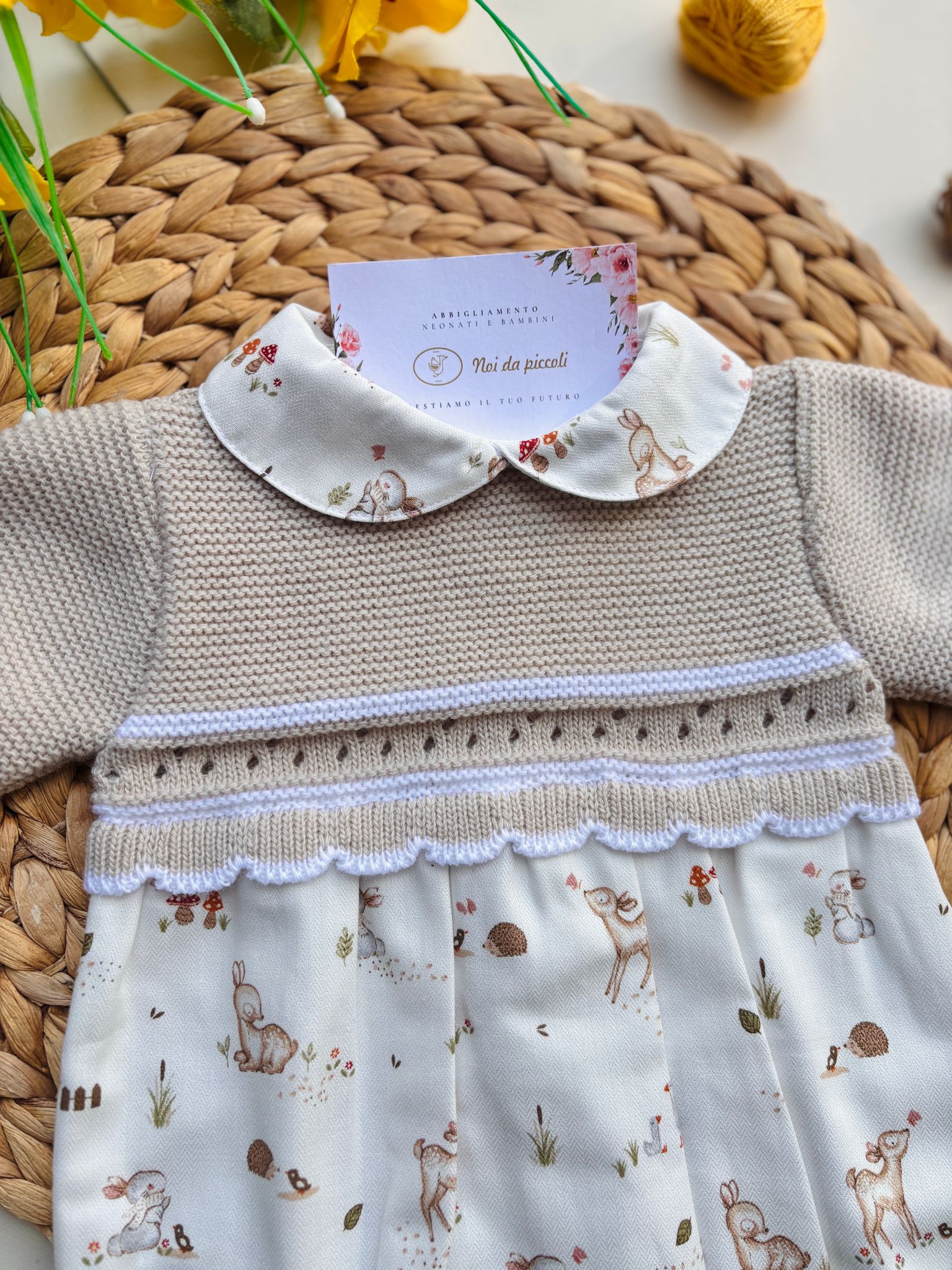 PAGLIACCETTO ANIMALITOS COTONE CALDO BEIGE - Noi da piccoli