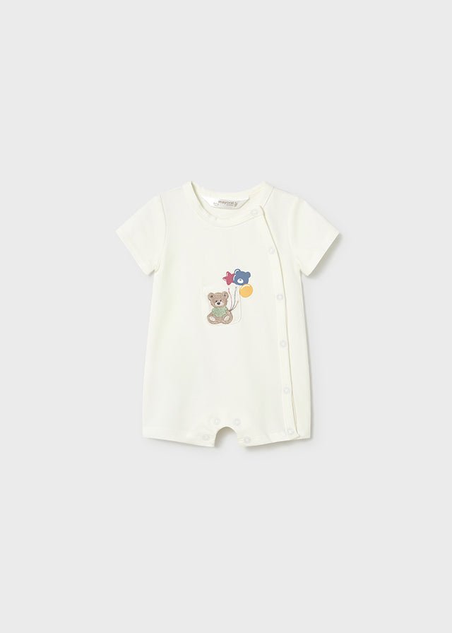 PAGLIACCETTO ANTIPANICO IN COTONE CON ORSETTO CENTRALE BIANCO - Noi da piccoli