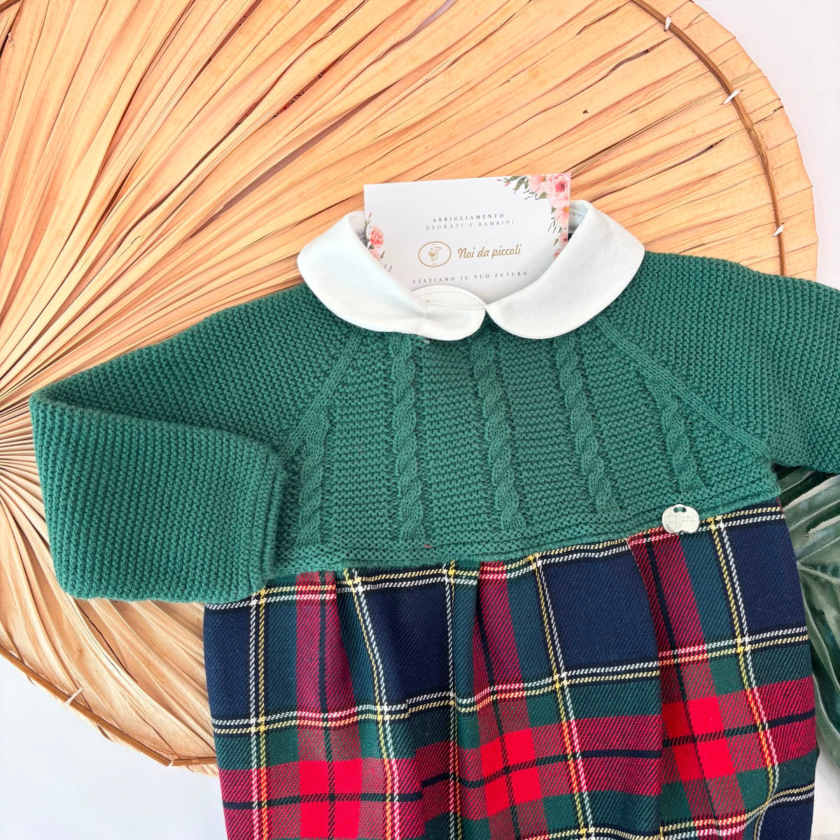 PAGLIACCETTO caldo cotone scozzese VERDE - Noi da piccoli