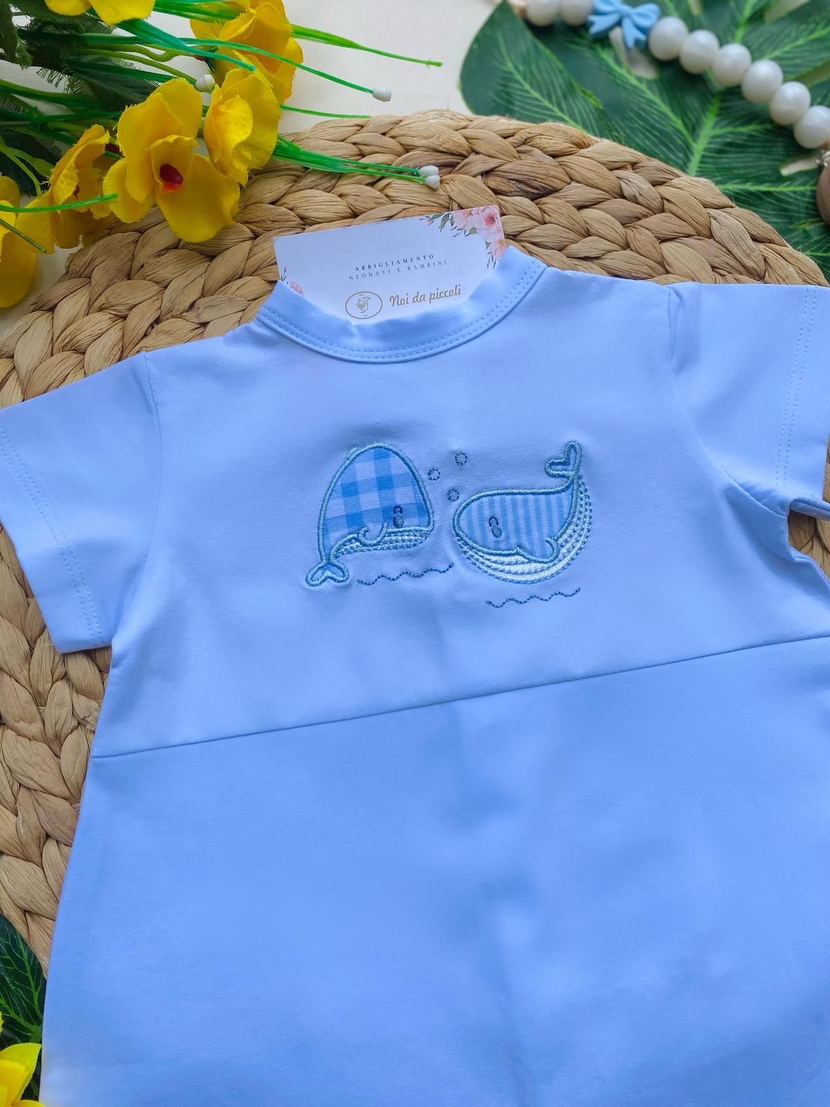 PAGLIACCETTO CIELO CON DELFINI - Noi da piccoli