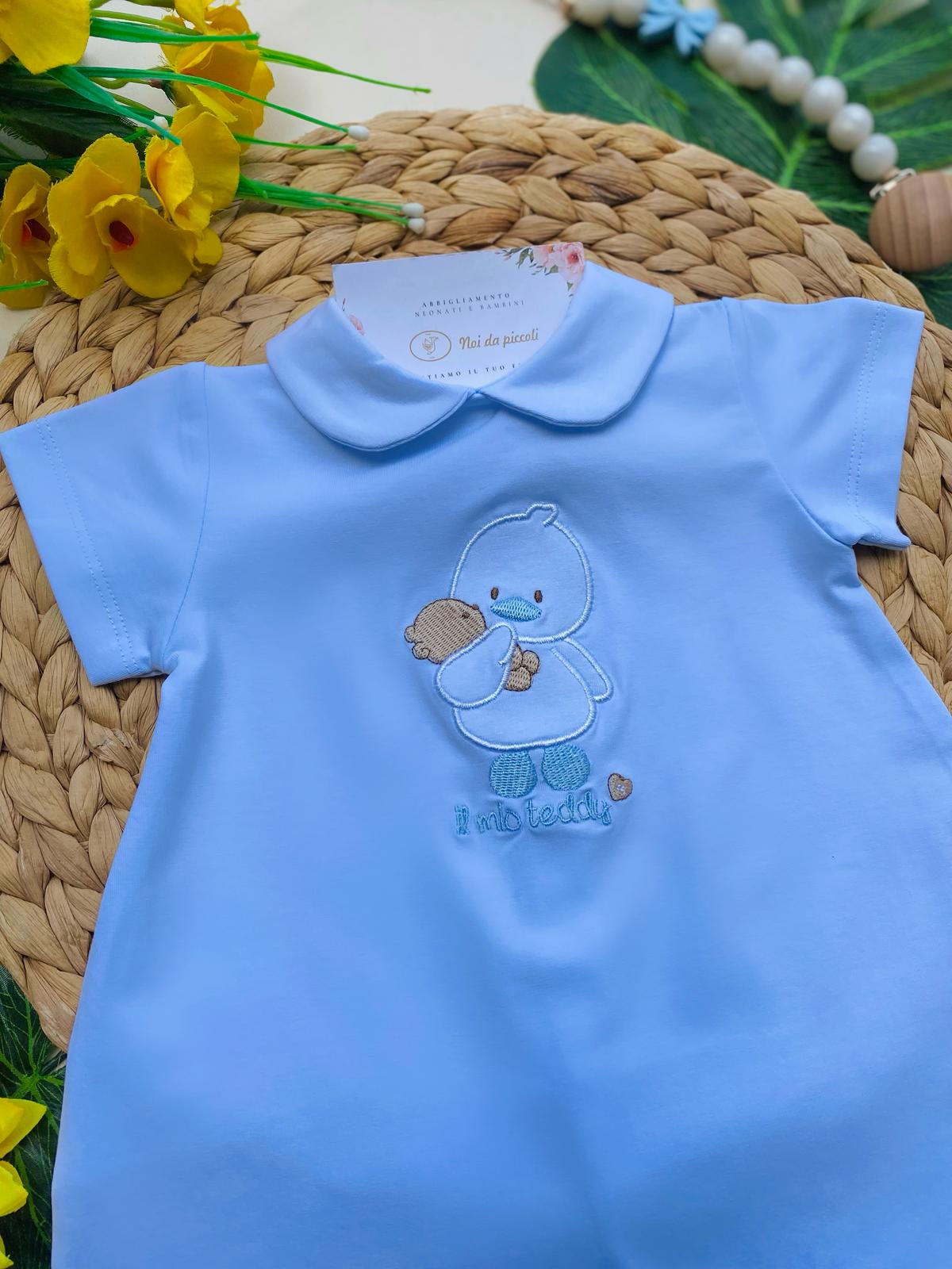 PAGLIACCETTO CIELO CON OCHETTA BIANCA - Noi da piccoli