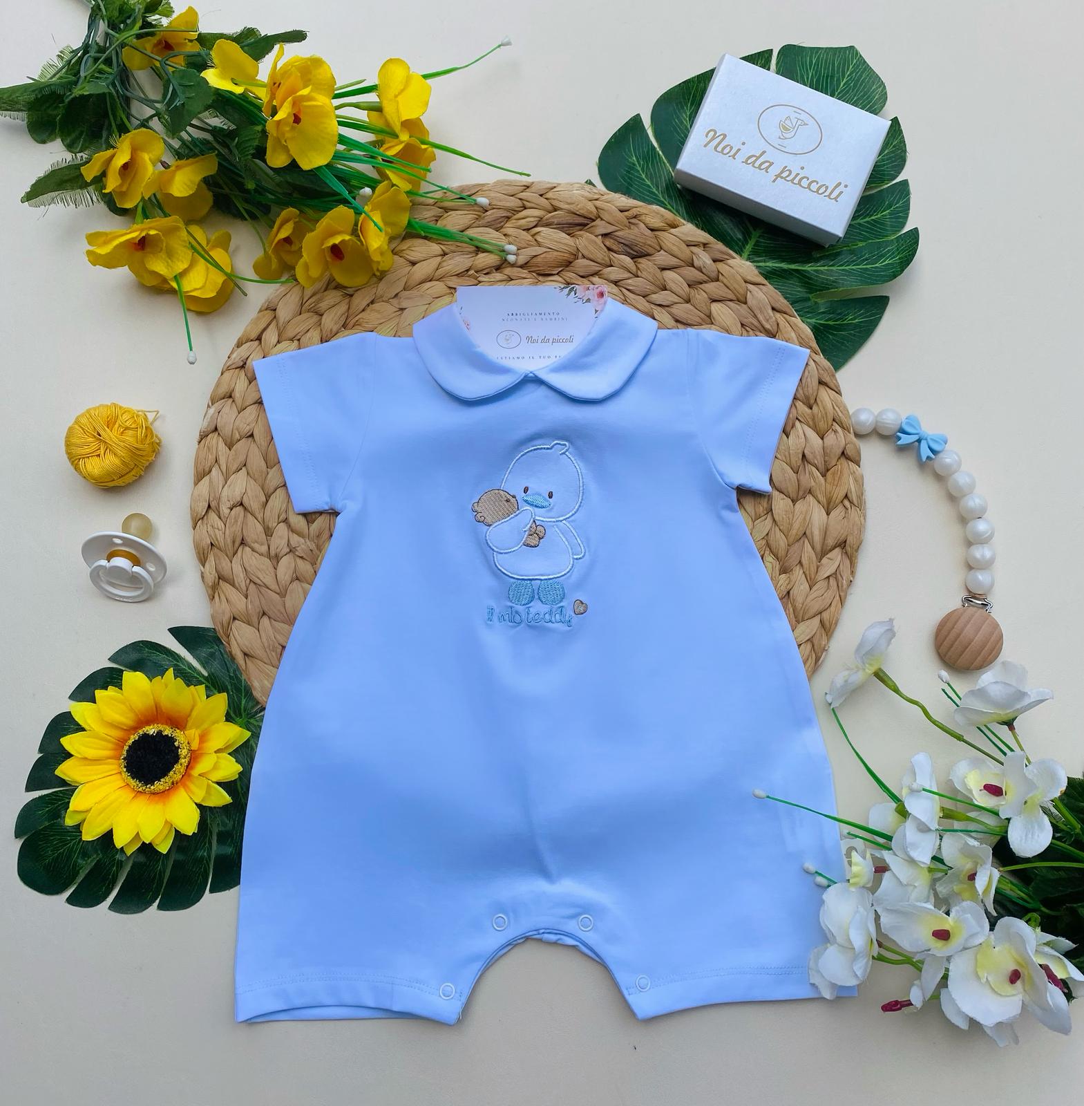 PAGLIACCETTO CIELO CON OCHETTA BIANCA - Noi da piccoli