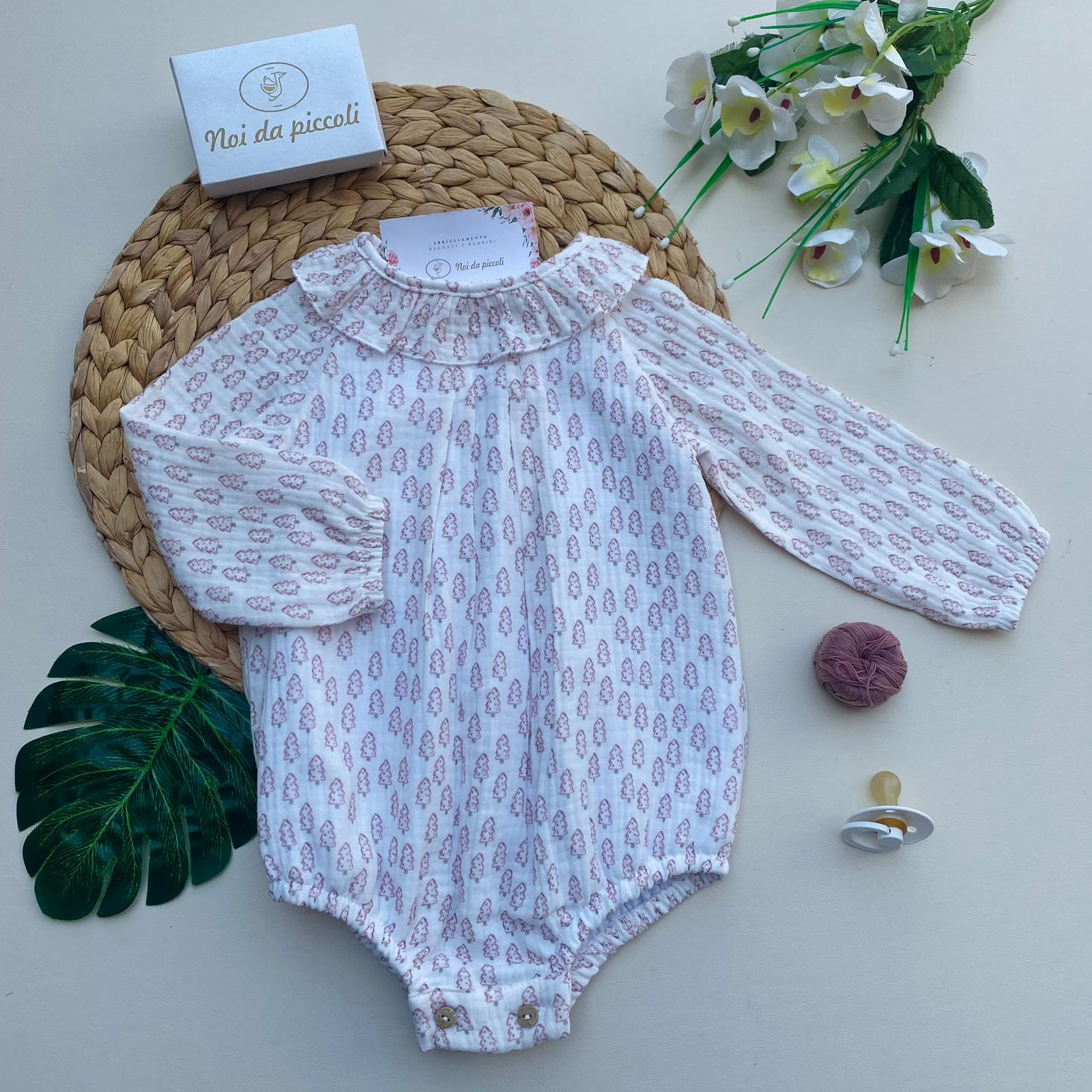 PAGLIACCETTO CON ALBERELLI FILATO CALDO ROSA MAQUILLAJE - Noi da piccoli