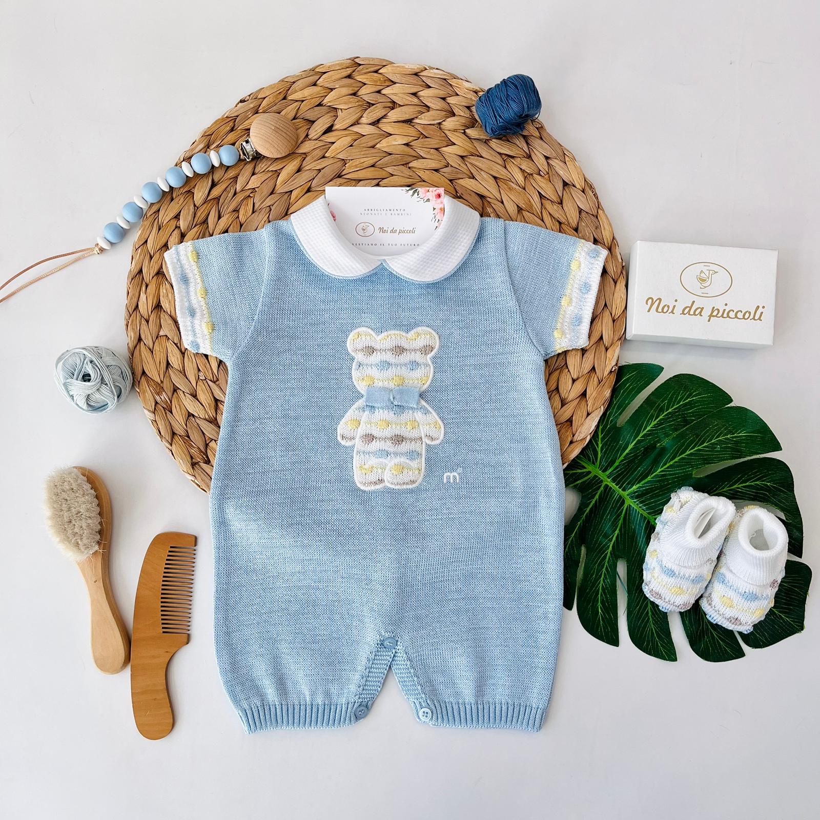 PAGLIACCETTO CON BABBUCCE 100% FILO DI COTONE POLVERE MULTICOLOR - Noi da piccoli